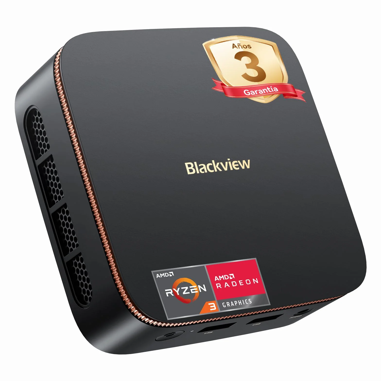 Blackview MP20 Mini PC AMD Ryzen 3300U W-11 Pro (Defeat N95/N150), 16GB RAM 512GB SSD Mini Ordenador de Sobremesa, 4K@60Hz UHD, USB 3.2+HDMI+DP+RJ45 para Negocios/Escuela/Oficina-Garantía de 3 años
