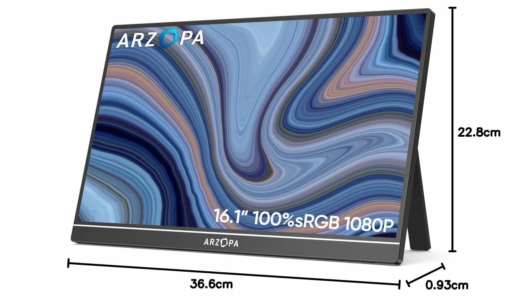 ARZOPA 16.1" Monitor Portátil FHD IPS 100sRGB% HDMI Type-C USB-C Z1C
