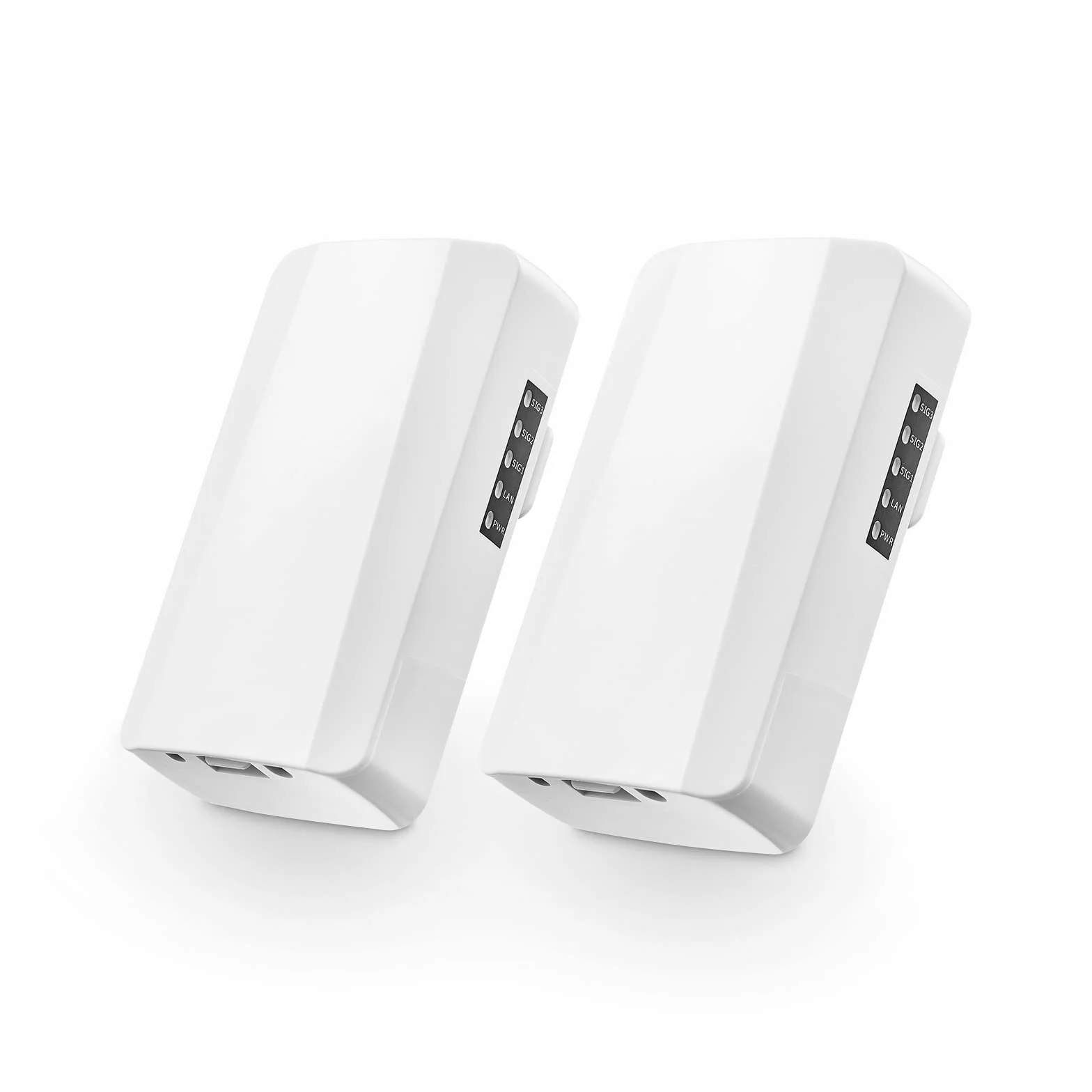 WiFi Bridge Puente inalámbrico para Exterior, Puente inalámbrico inalámbrico inalámbrico con conexión Ethernet de 2,4 GHz 500 m a 1 km de Distancia, 100 Mbps Adaptador PoE de 24 V