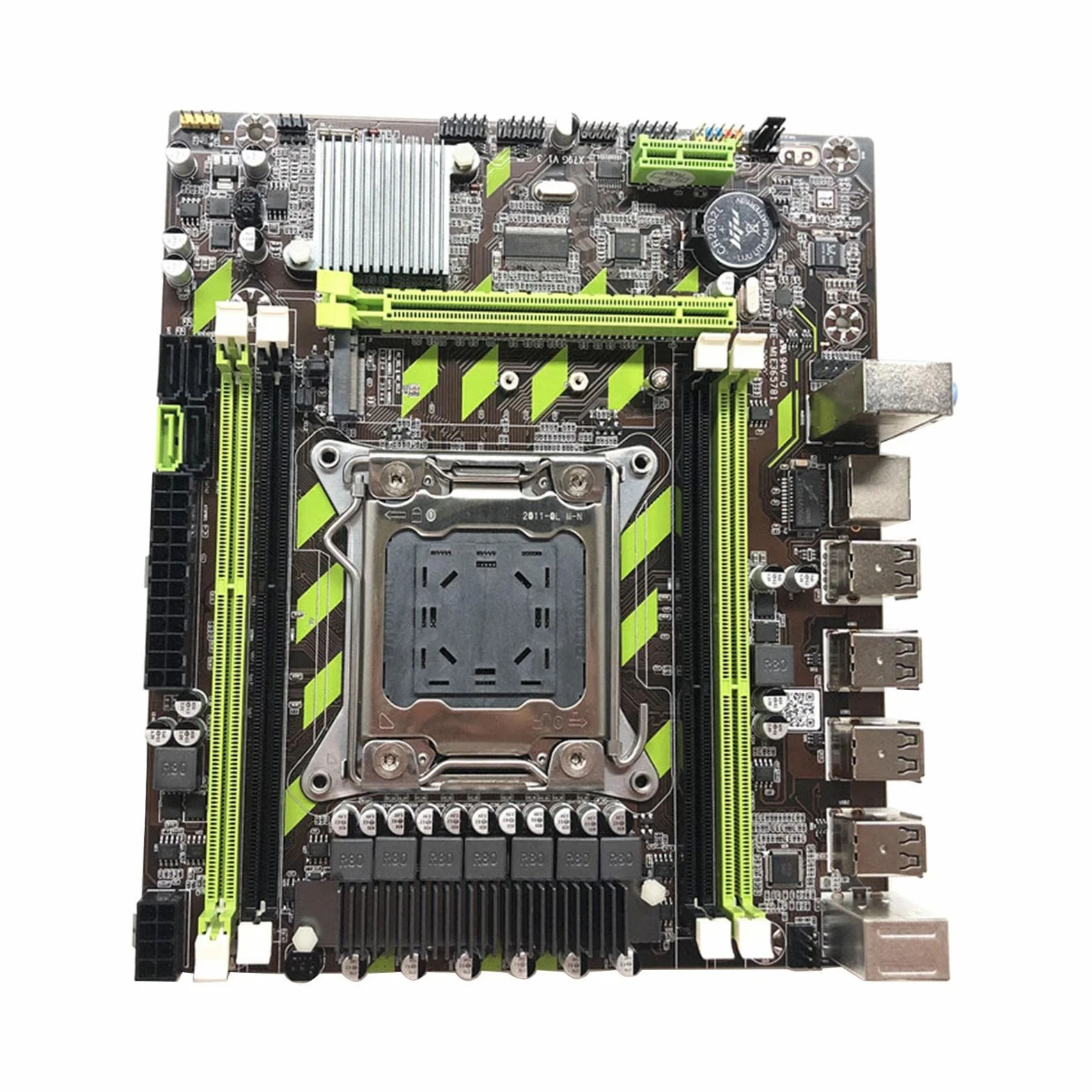 Placa Base X79 LGA2011 DDR3 64GB Mainboard Equipada con Componentes Sólidos y Apoyo de Red Adecuada para IT Usuario Exigente