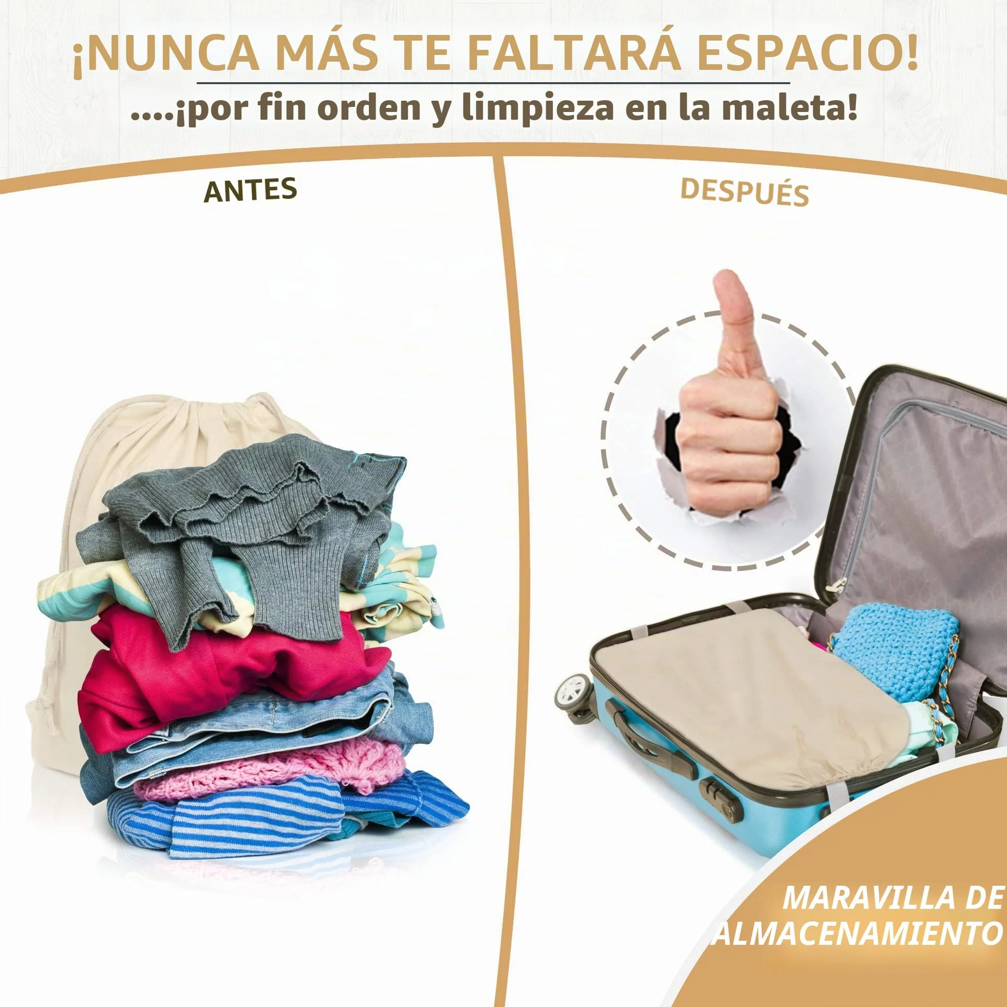Bolsa de lavandería extra grande 100% algodón 50x75 cm 2 juegos