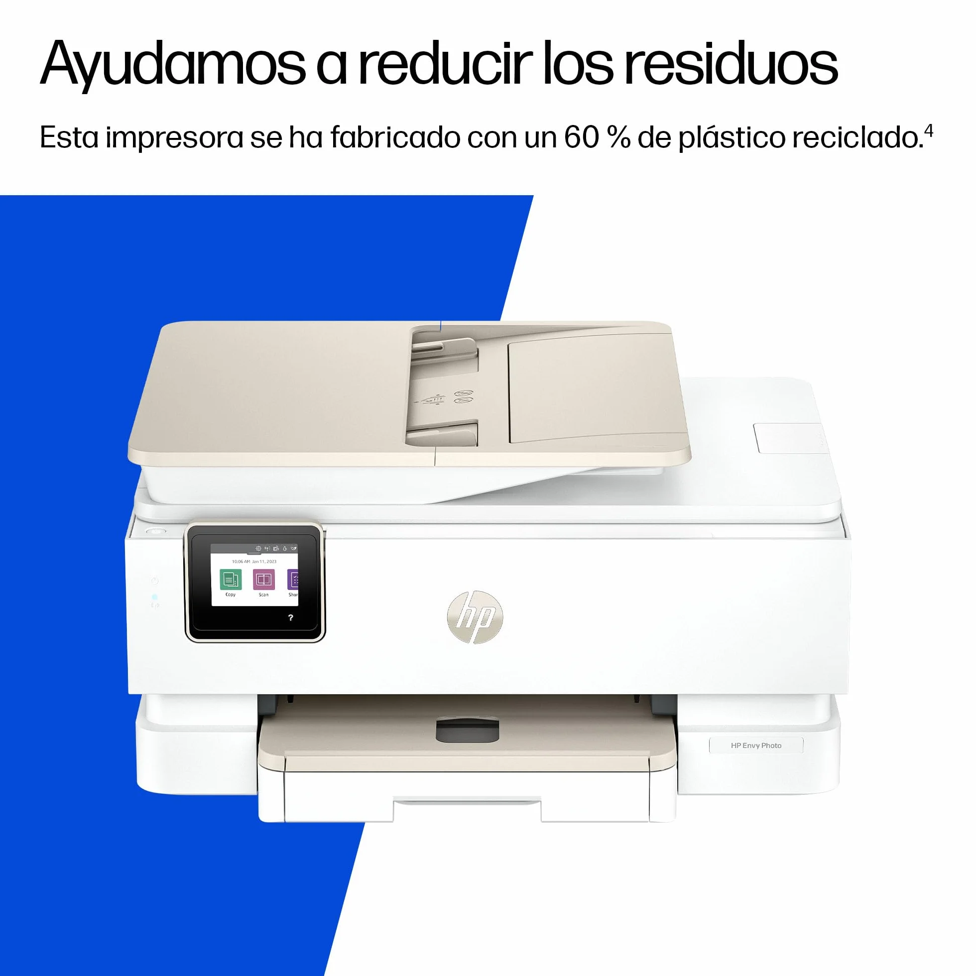 HP Envy Photo 7930, Impresora multifunción de inyección de Tinta A4 a Color, Wi-Fi Doble Banda, impresión automática a Doble Cara, ADF de 35 Hojas, Bandeja para Fotos, 6 Meses de Instant Ink