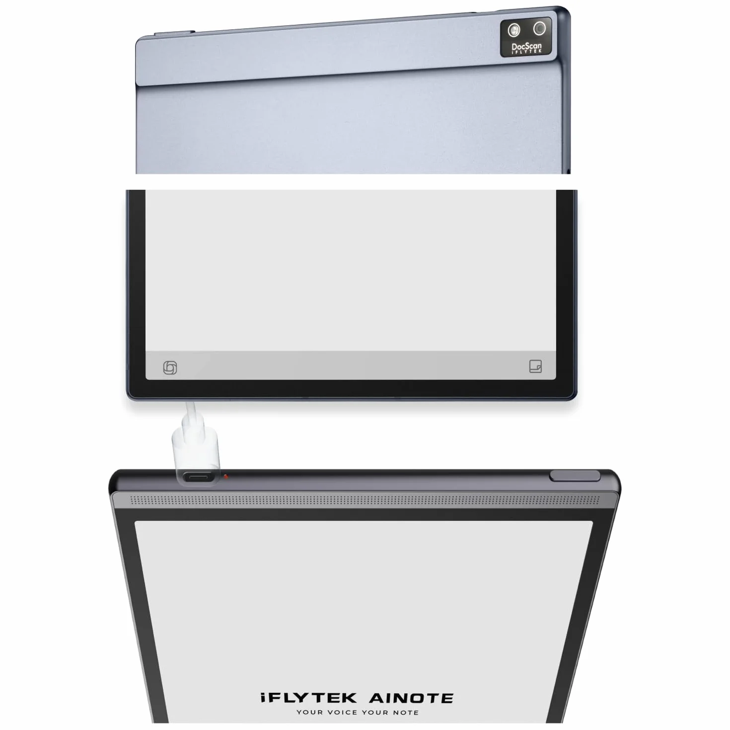 iFLYTEK AINOTE Air 2 de 8,2" Tableta de Tinta electrónica Toma de Notas y Papel Digital con lápiz óptico, grabación con IA, transcripción multilingüe, Lectura y gestión de tareas – Gris