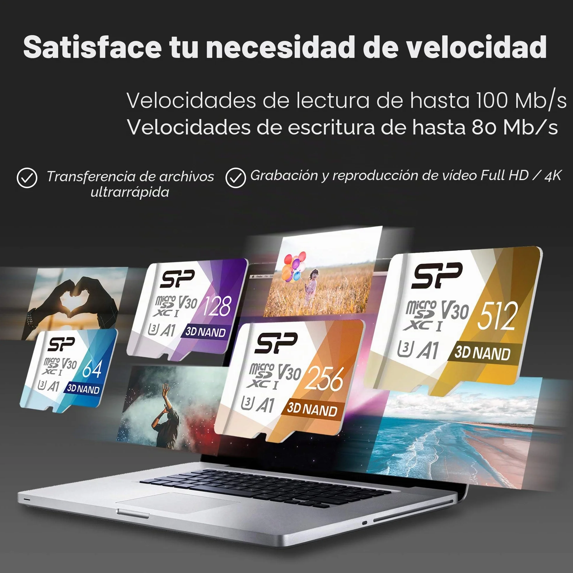 Silicon Power 512GB Superior Pro microSDXC UHS-I (U3), V30 4K A1, High Speed MicroSD Card with Adapter