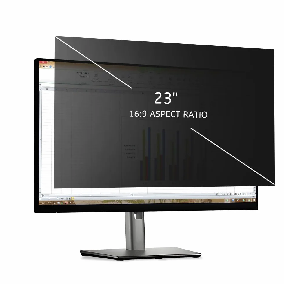 MOBDIK Pantalla de Privacidad Desmontable para Ordenador 23 Pulgadas para Monitor 16:9 Ratio, Antirreflejo de Luz Azul, Anti-Espía, Protección Ocular | Protector de privacidad extraíble para monitor de computadora, antiespía, filtro de luz azul antirrefle