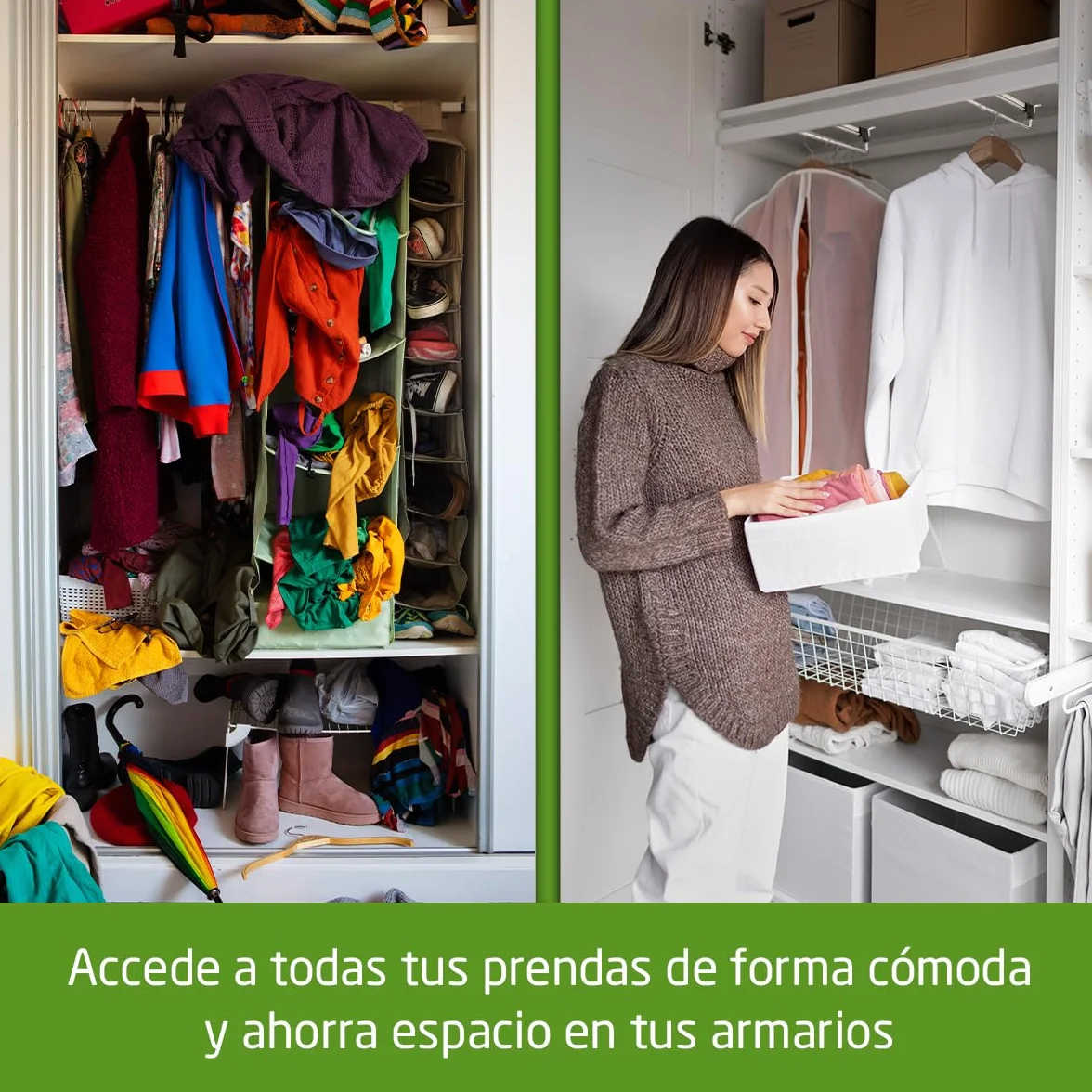 Amig Cuelgaperchas Extraíble 350 mm Acero Colgador Extensible para Ropa Armarios Plateado