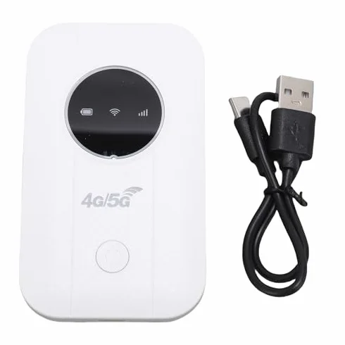 Cocoarm Hotspot Mobile WiFi 4G 5G, Router Portátil, Velocidad de 300 Mbps, Batería de 3650mAh incorporada para uso exterior