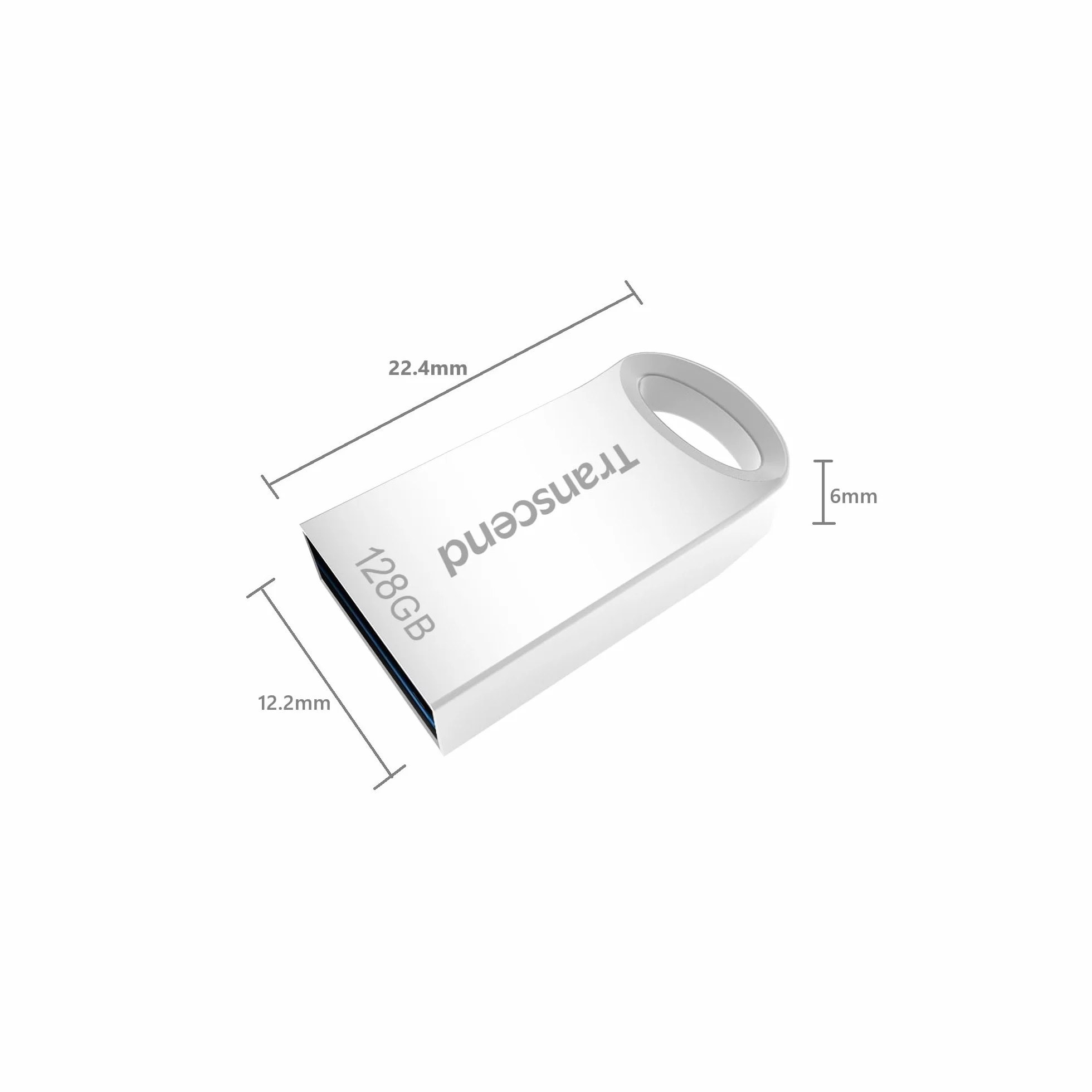 Transcend USB JetFlash 710, 128 GB, Memoria Flash USB 3.1, diseno de metal