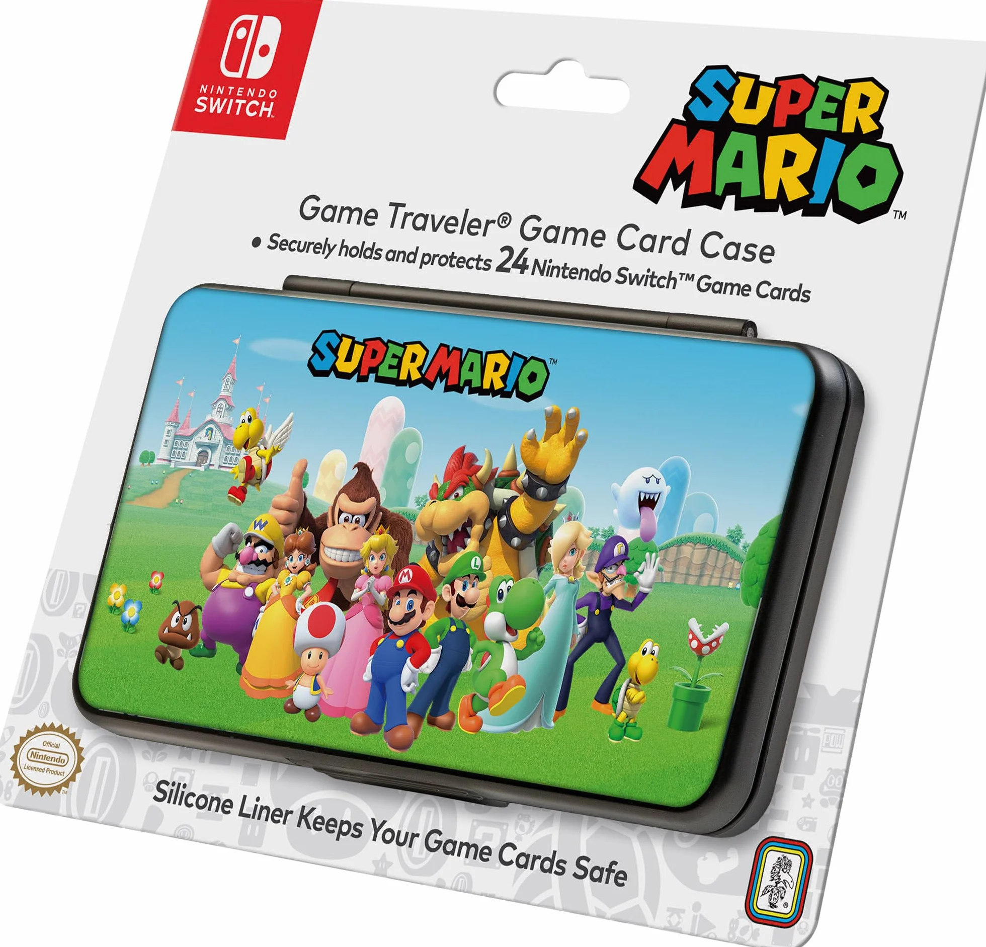 RDS Funda para Nintendo Switch, Super Mario, con Capacidad para 24 Naipes y 4 Cartas microSD, Multicolor, Multicolor