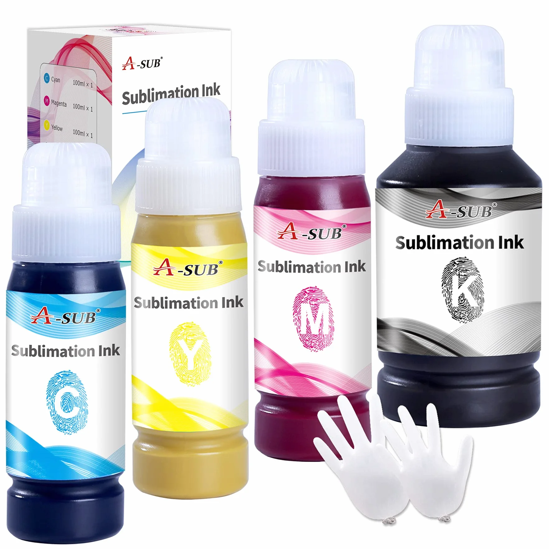 A-SUB 420 ml Recarga de Tinta de sublimación, fácil llenado para impresoras Epson EcoTank de la Serie ET1800 ET2700 ET2800 ET3700 ET3800 ET4700 ET4800 ET5800 ET14100 ET16100 ET16600