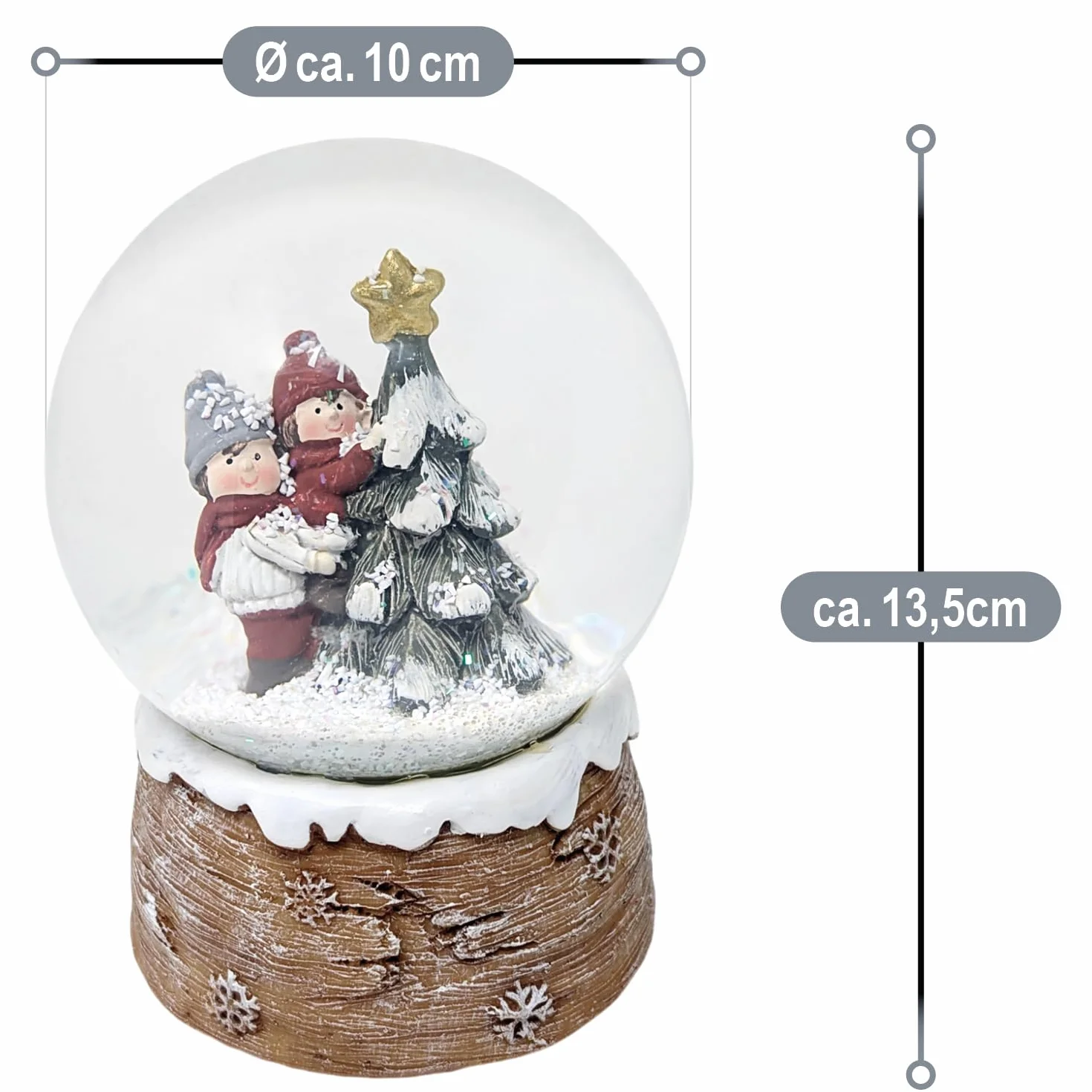 COM-FOUR® Bola de Nieve navideña decoración Festiva Nevada Brillante
