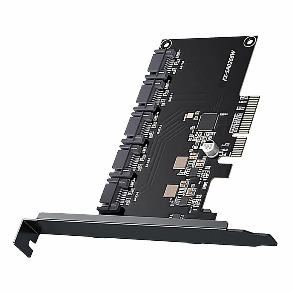 SHABD Adaptador PCIe A SSD SATA 3 III 3.0 de 5 Puertos y 6 Gbps. Tarjeta Controladora PCI-e PCI Express X1. Soporte para Tarjeta de Expansión X4 X8 X16