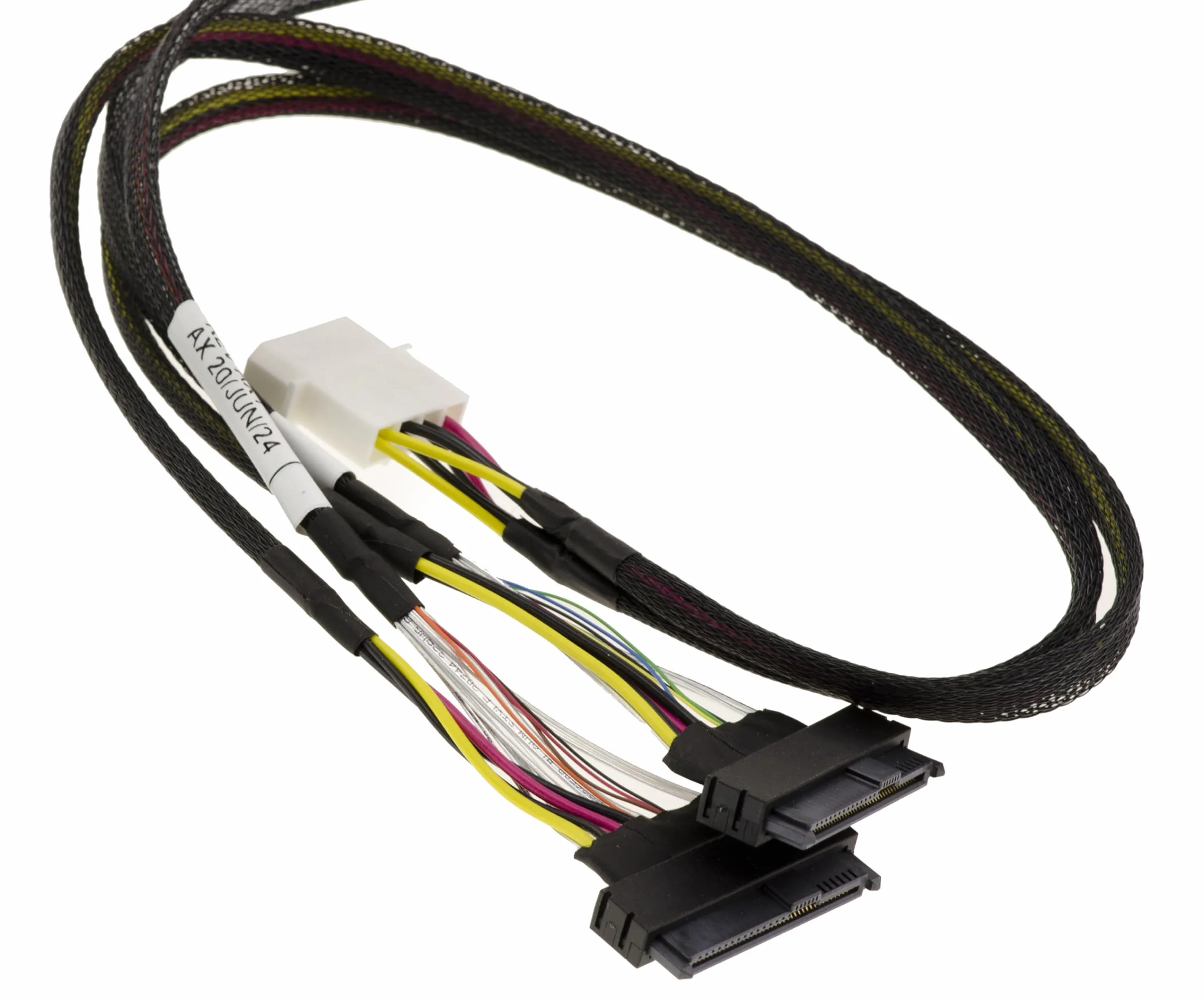 KALEA-INFORMATIQUE Cable PCIe 5.0 con conectores MCIO 8i de 74 patillas a 2x SFF-8639 de 68 patillas U2 U3 de 80 cm de longitud.