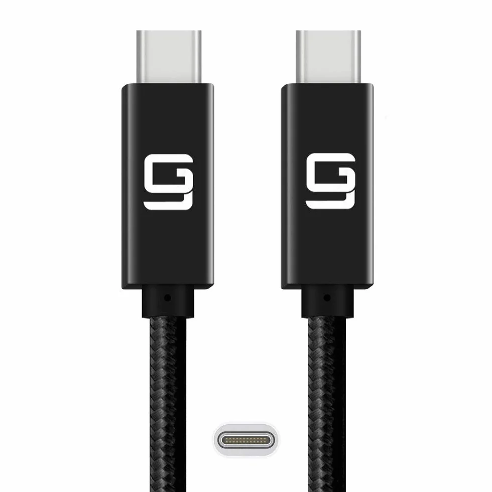 Cable USB-C a USB-C (20 Gbps) SuperSpeed [Certificado] USB tipo C a USB tipo C, 100 W de potencia (USB 3.1 y 3.2) nailon trenzado, doble 4 K o una sola pantalla de 5 K a 60 Hz (6,6 pies/20