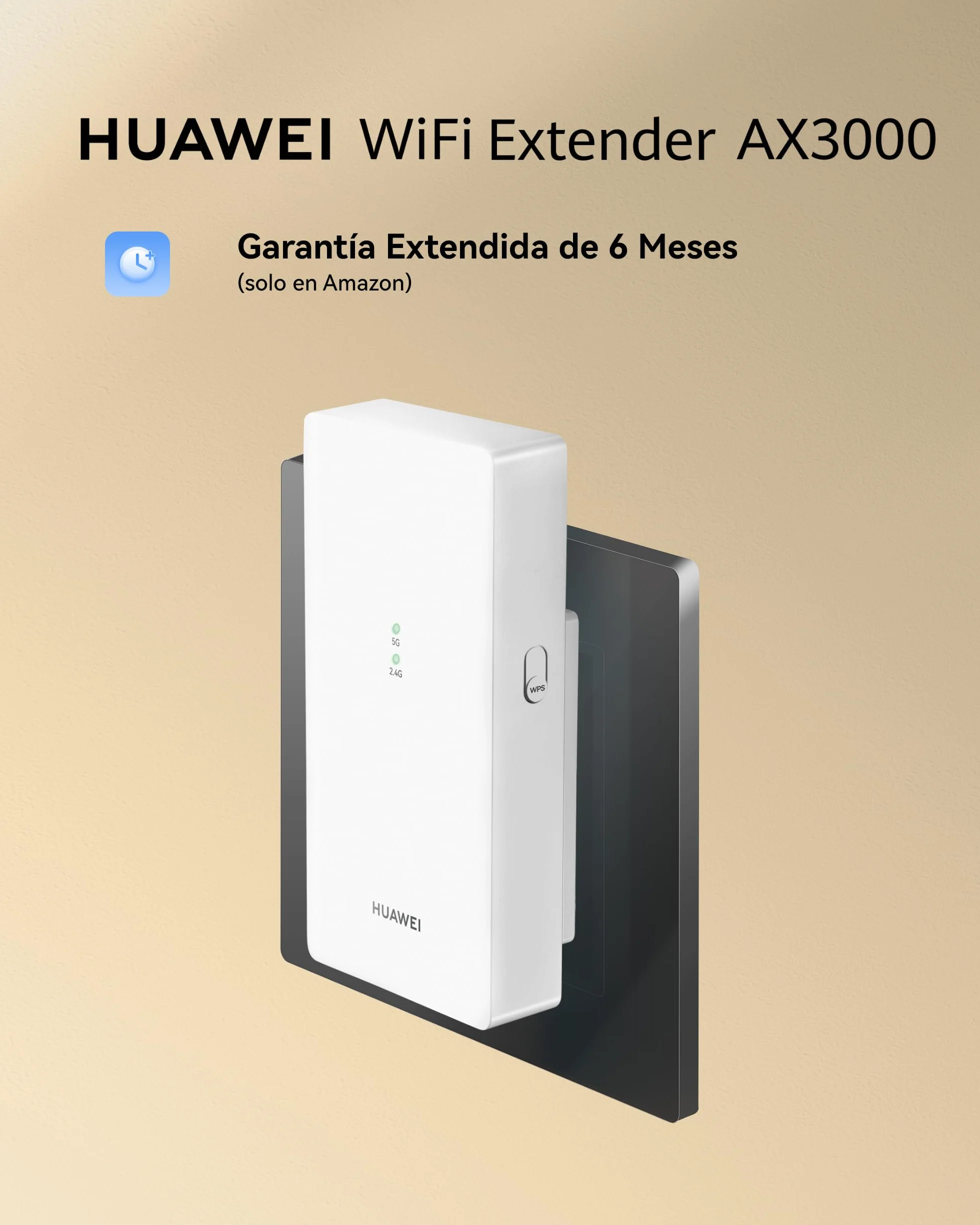 HUAWEI WiFi Extender AX3000 Repetidor, Wi-Fi 6 Banda Dual 3000 Mbps, Compatible con Amplia Gama de Routers, Amplificador Wi-Fi, Modo Ap, Configuración Fácil para Hogar Oficina, Garantía 42 Meses