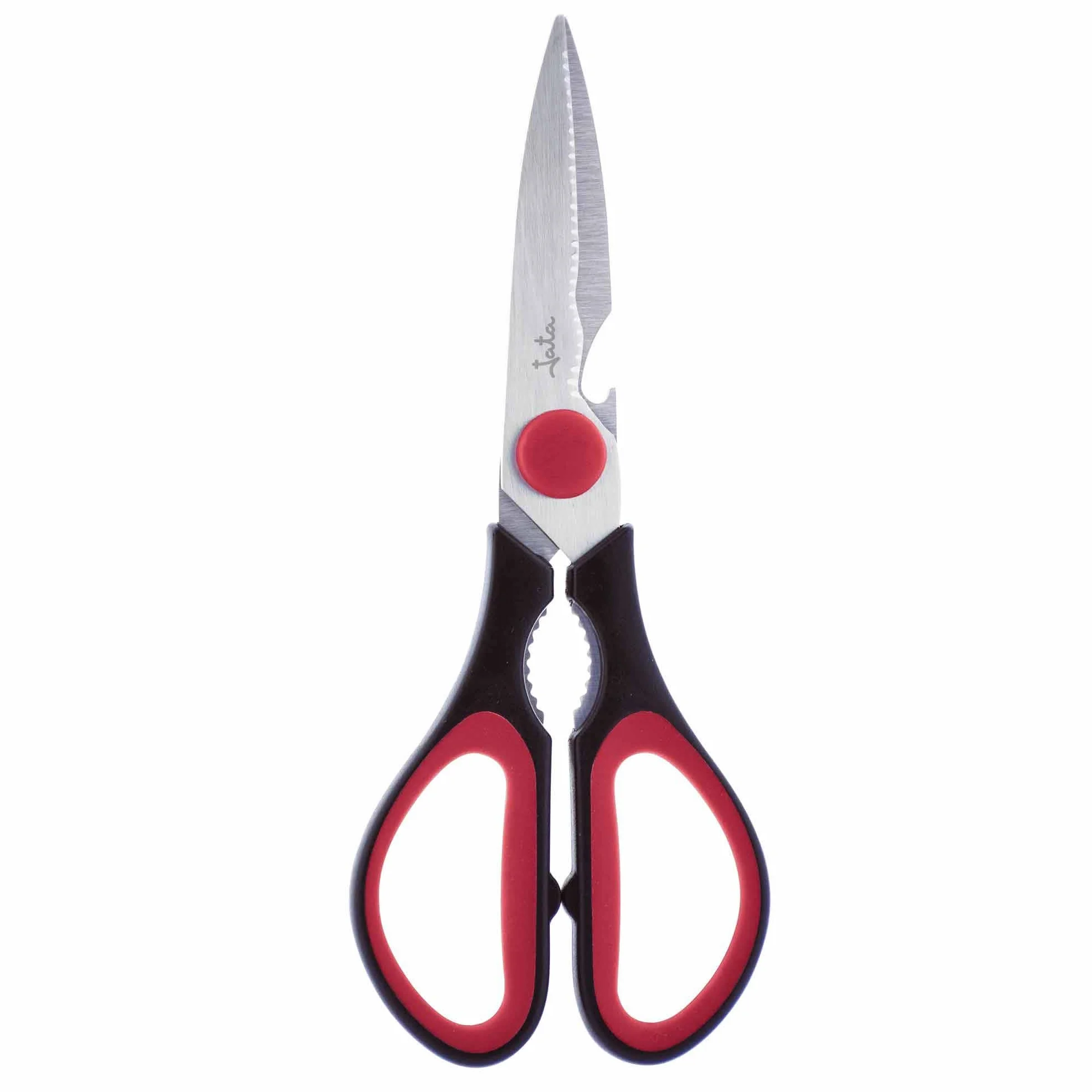 JATA HOGAR AC36 - Tijeras Cocina Multiusos: Cascanueces, Abrebotellas, Descamador de Pescado y Corte. Desmontables para Fácil Limpieza y Afilado. Filo de Acero Inoxidable. Hoja de 11 cm.
