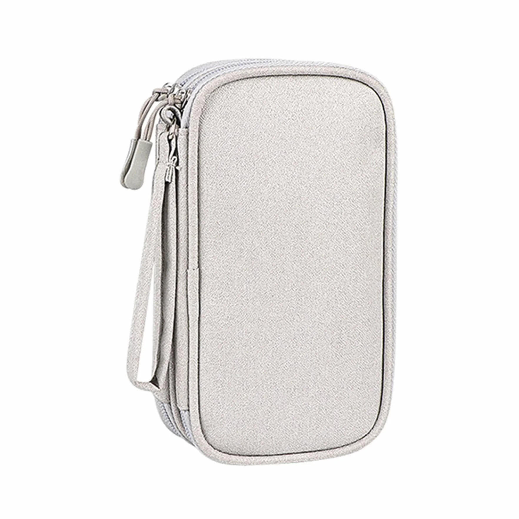 CAAORDKSO Bolsa organizadora de viaje para accesorios electrónicos, portátil, impermeable, bolsa de almacenamiento de doble capa para cable, cable, cargador, teléfono, banco de energía, auriculares,