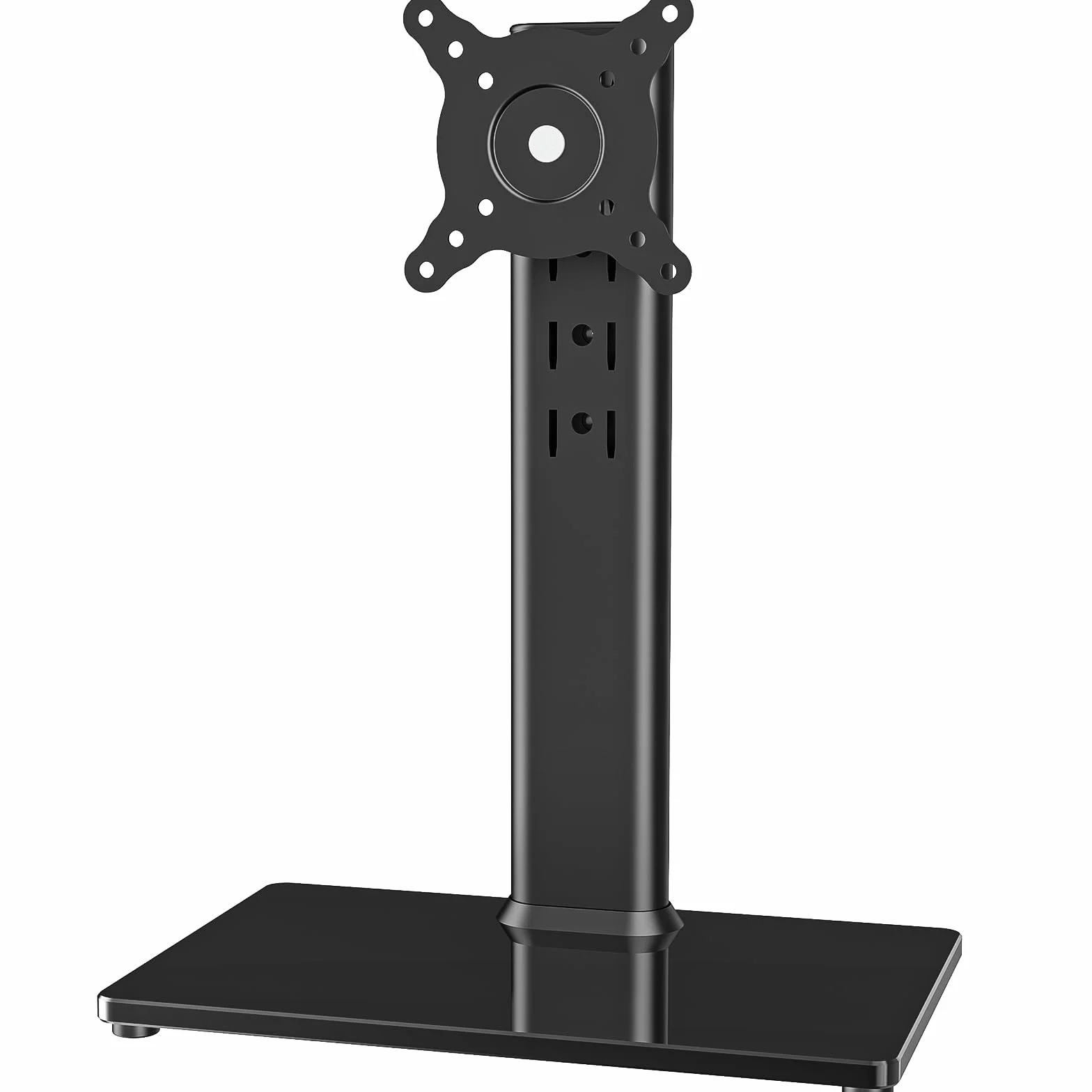 Hemudu Soporte TV Pie Universal 13 a 32 Pulgadas, Soporte TV Mesa Giratorio 100º, Soporte Monitor Altura Ajustable de 4 Niveles, Inclinable 25º, Rotación 360º, Max Peso 35 kg, Max Vesa 100x100 mm