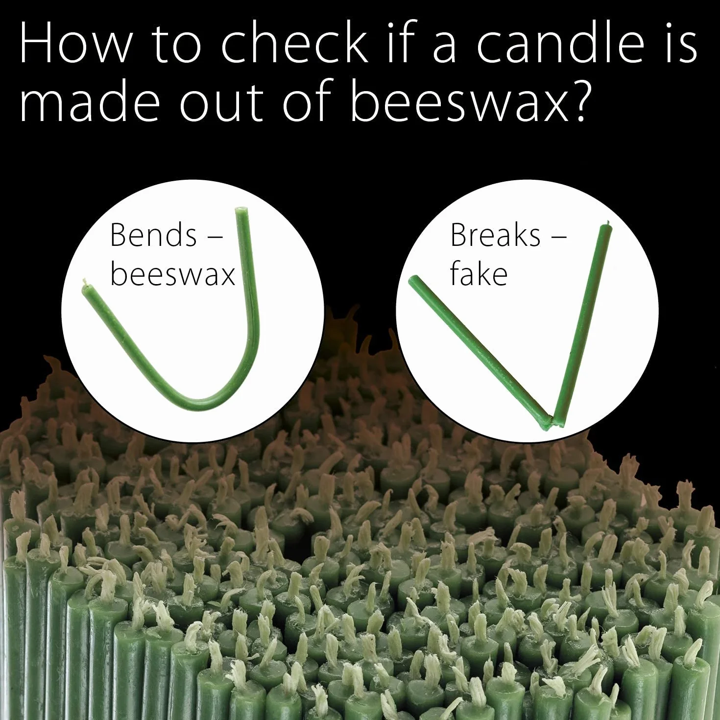 Danilovo Velas de Cera de Abeja Verde 16 cm 100 Unidades Ortodoxas Oración