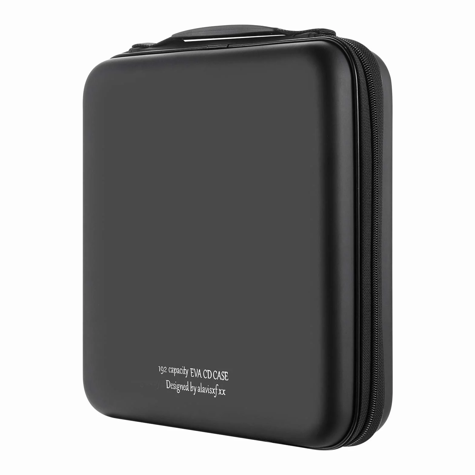 Estuche para CD, Estuche Tipo Billetera para CD de EVA Blue-Ray de 192 capacidades, Soporte Organizador de Disco Protector para Viajes en automóvil (192 Capacidad, Negro192)
