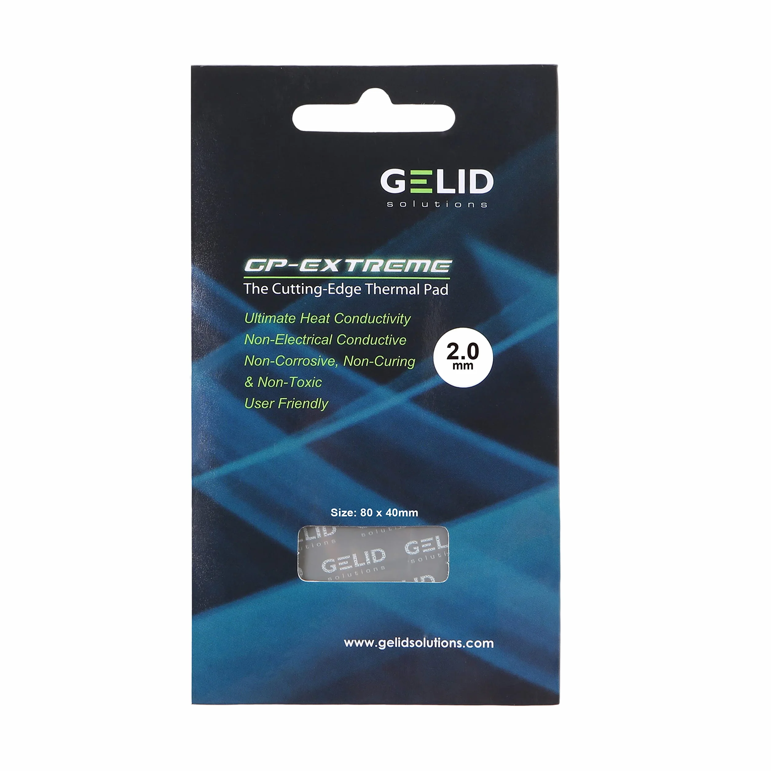 Gelid Solutions GP-Extreme 12W-Almohadilla térmica 80x40x2.0 (2 piezas) Excelente conducción del calor, relleno ideal para huecos. Fácil instalación. 80x40x2.0 (2 piezas)