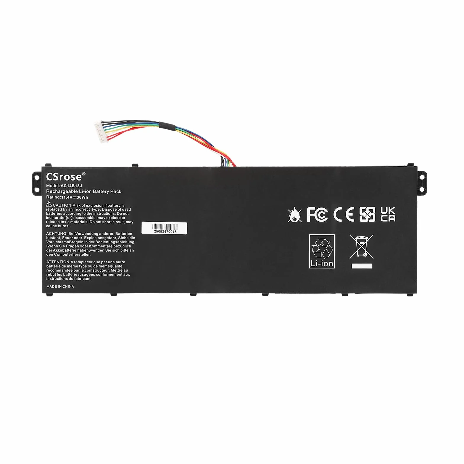 AC14B18J 3ICP5/57/80 Batería para Acer Aspire ES1-531 ES1-533 ES1-571 ES1-731 ES1-131 ES1-521 ES1-522 V3-111 V3-111P V5-122 V5-132 Extensa 2519 Chromebook 11 CB3-111 13 CB5-311 AC14B13J