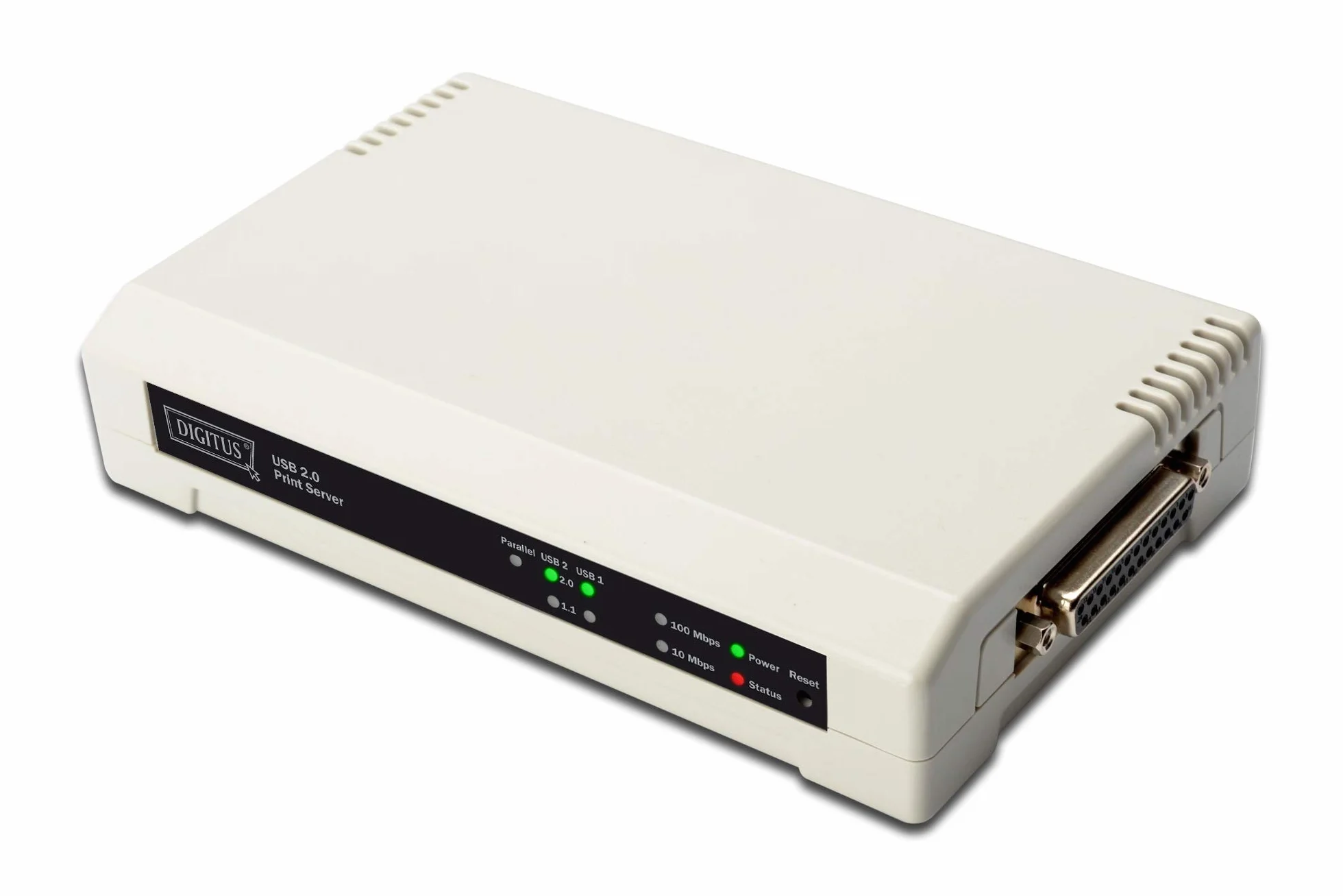 Digitus DN-13006-1 - Servidor de impresión (Ethernet LAN, IEEE 802.3, IEEE 802.3u, 10, 100 Mbit/s, TCP/IP, 230 V, 50 Hz)