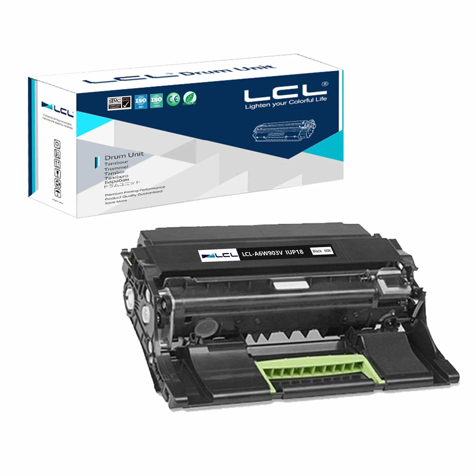 LCL Tambor Remanufacturado A6W903V IUP18 (Negro) Reemplazo para Konica Minolta Bizhub 4020 3320