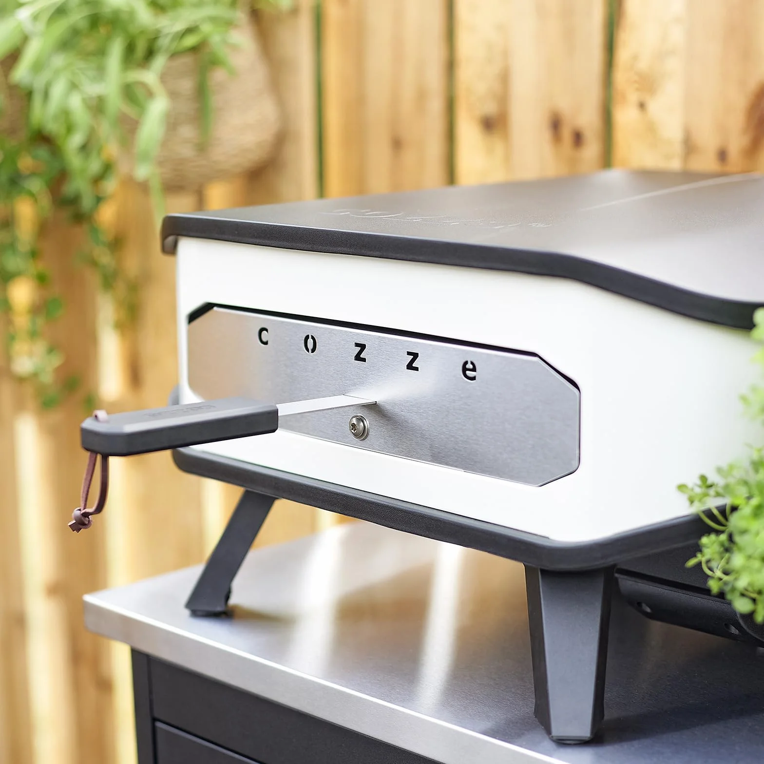 Cozze Puerta de 13" de acero inoxidable para horno de pizza