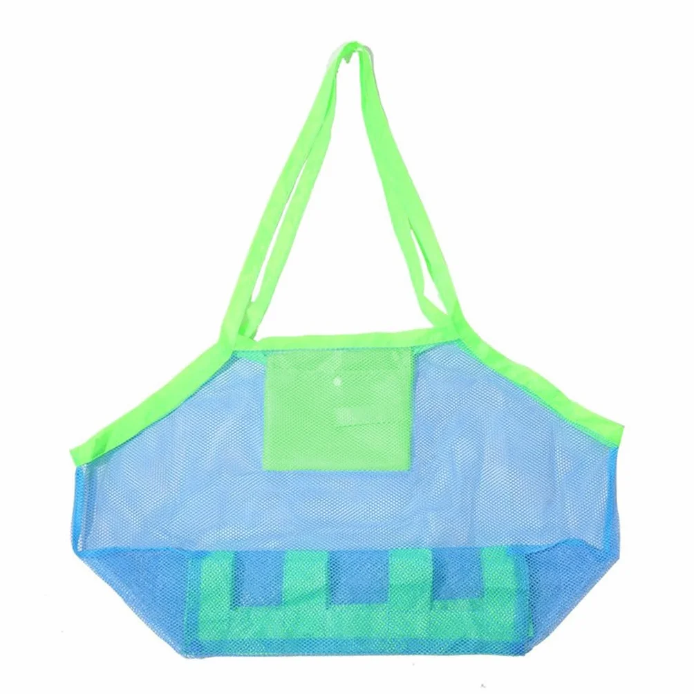 Bolsa de playa grande 45 x 45 x 30 cm malla para juguetes almacenamiento plegable secado rápido