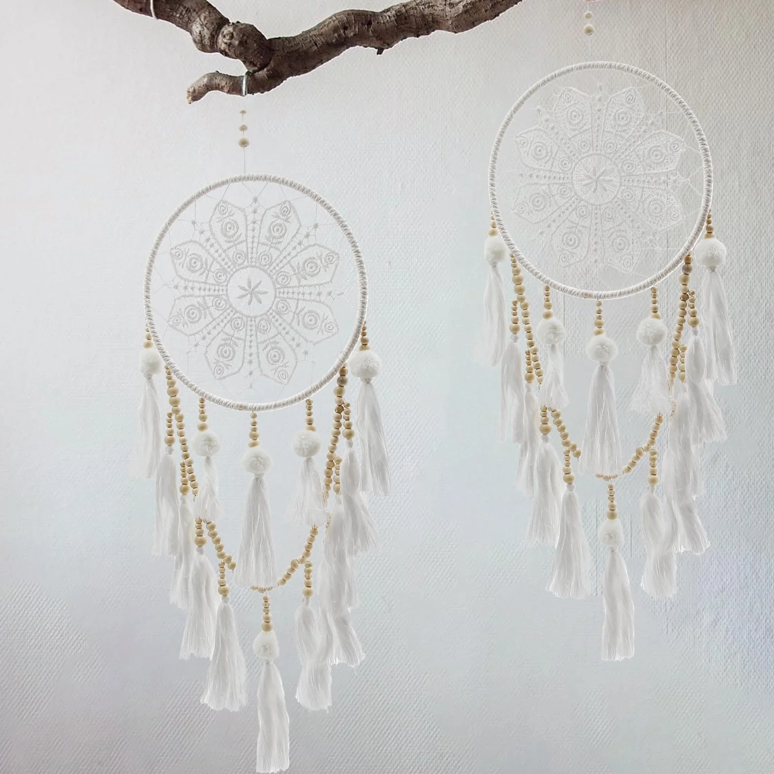 Atrapasueños Bohemio Hecho a Mano Decoración de Borla para Hogar