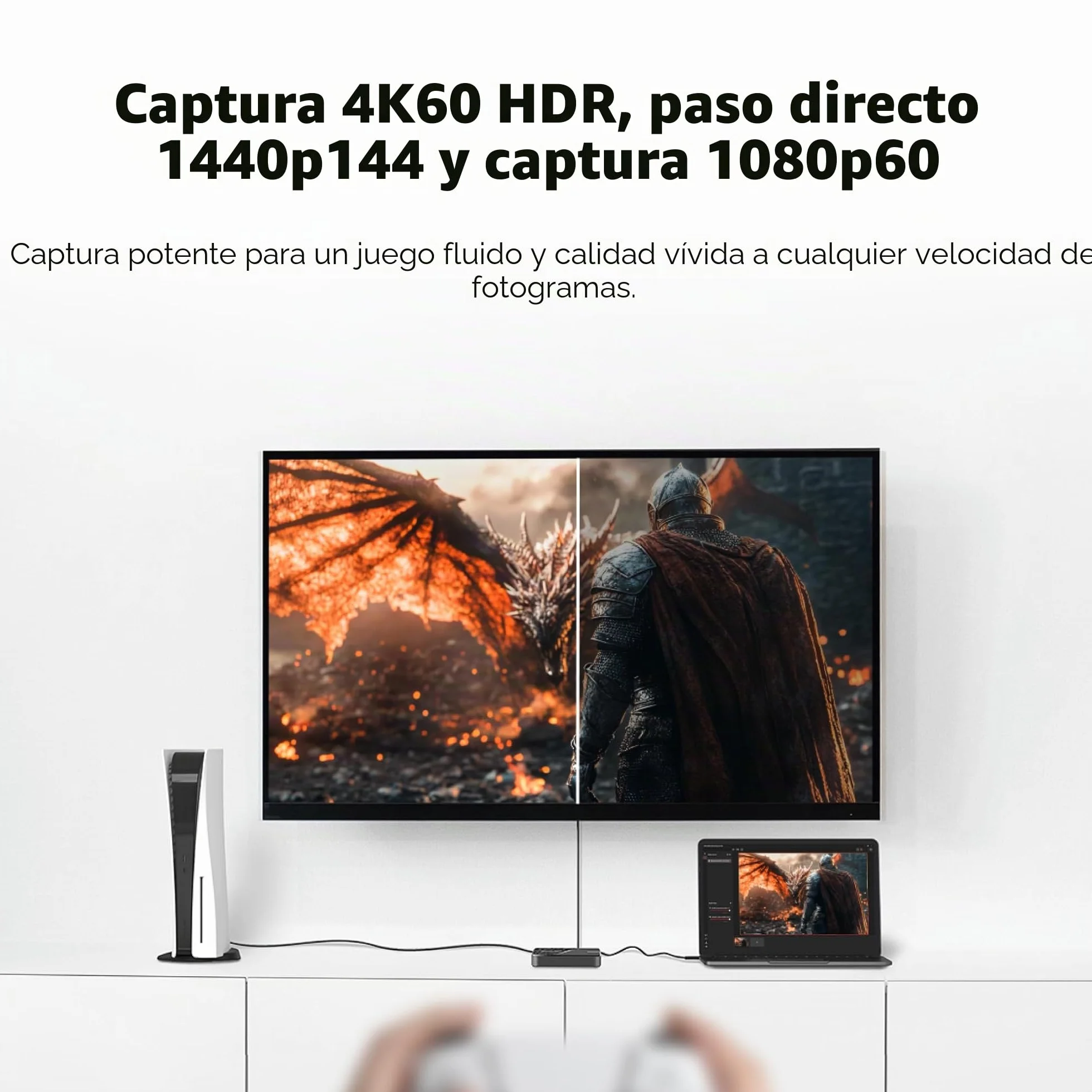 AVerMedia Tarjeta de Captura para Streaming, Paso Directo 4K60 HDR, Grabación de Vídeo 1080p60, Streaming de Juegos de Latencia Ultra Baja para Switch 2, Xbox, PS5, PC en Twitch, OBS, Win11, Mac