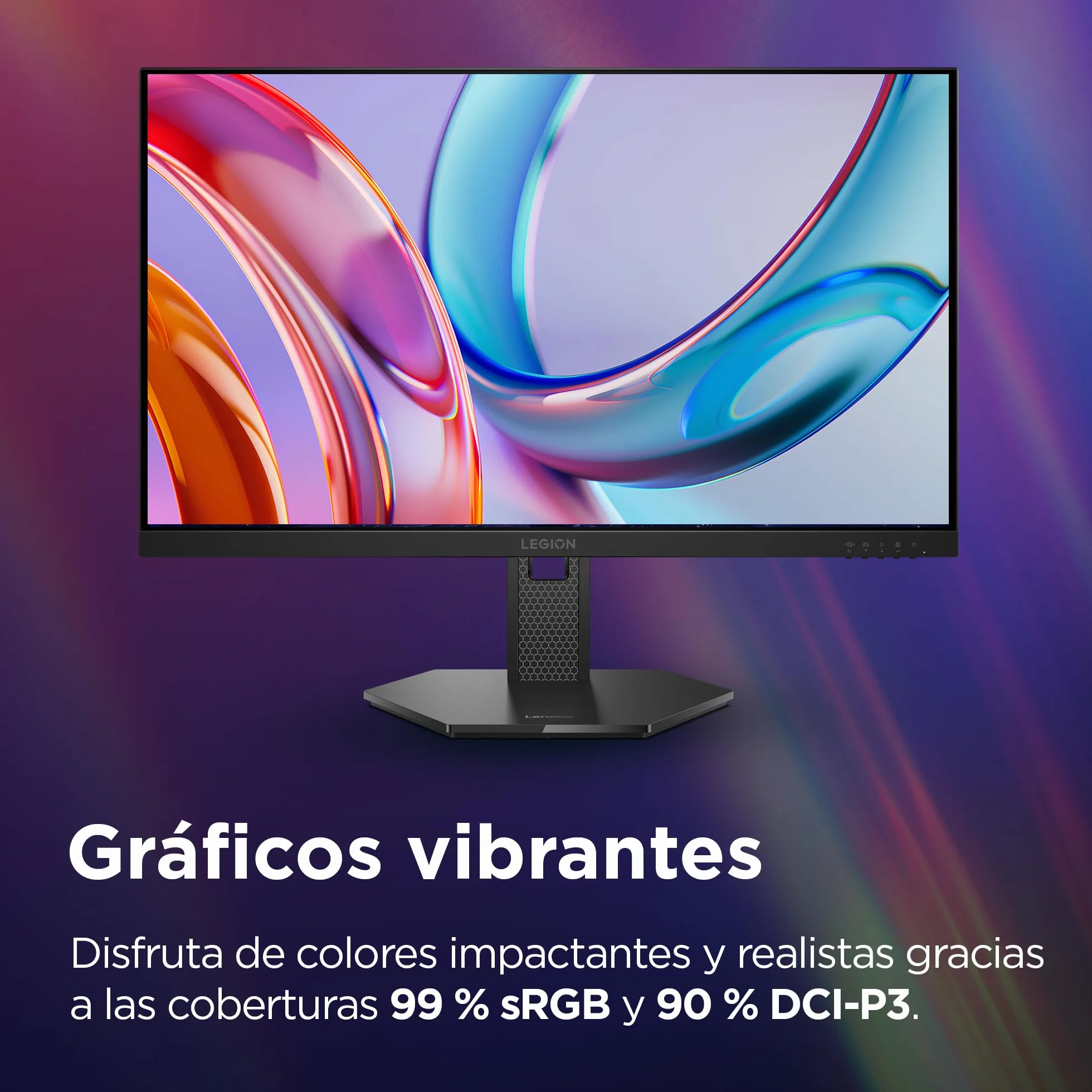 Lenovo Legion 27Q-10 27" Monitor Gaming QHD IPS 240 Hz 0.5 ms HDMI 2.1 DP 1.4 G-Sync FreeSync Premium Negro