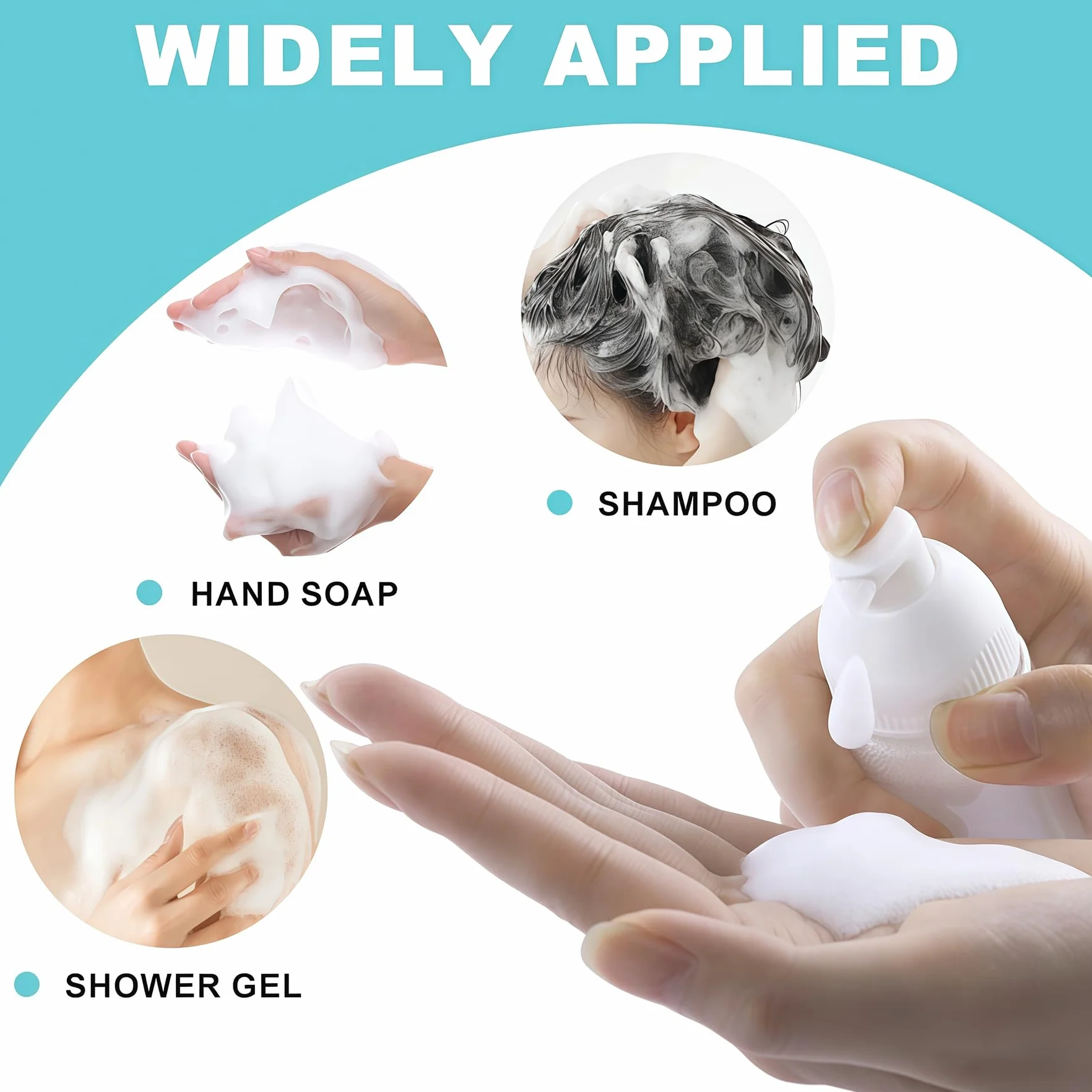 Dispensador de jabón de viaje 100 ml, botellas de espuma rellenables, transparentes, para champú y cosméticos