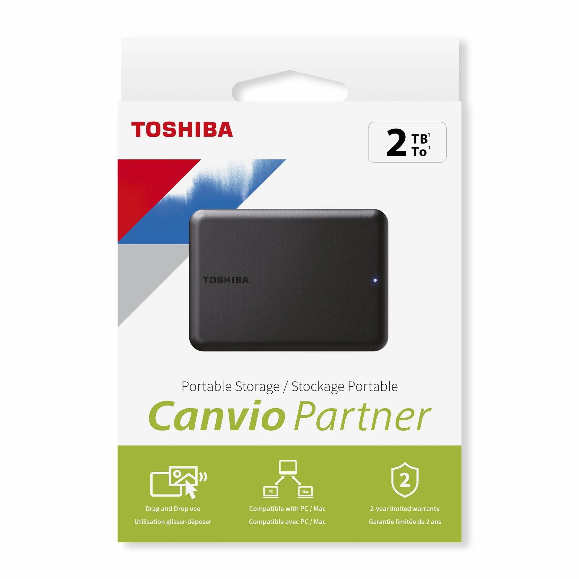 Toshiba Canvio Partner 2TB Disco Duro Externo Portátil 2,5'' USB 3.2
