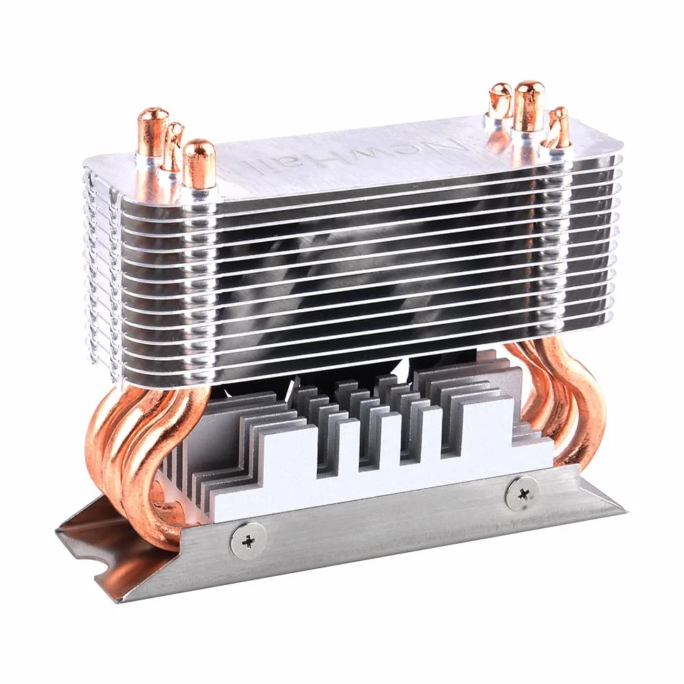 12V M.2 2280 SSD Disipador con 40mm PWM Ventilador, Tubo de Cobre y Thermal Pad, SSD Enfriador para M.2 2280 NVMe & SATA SSD Solo