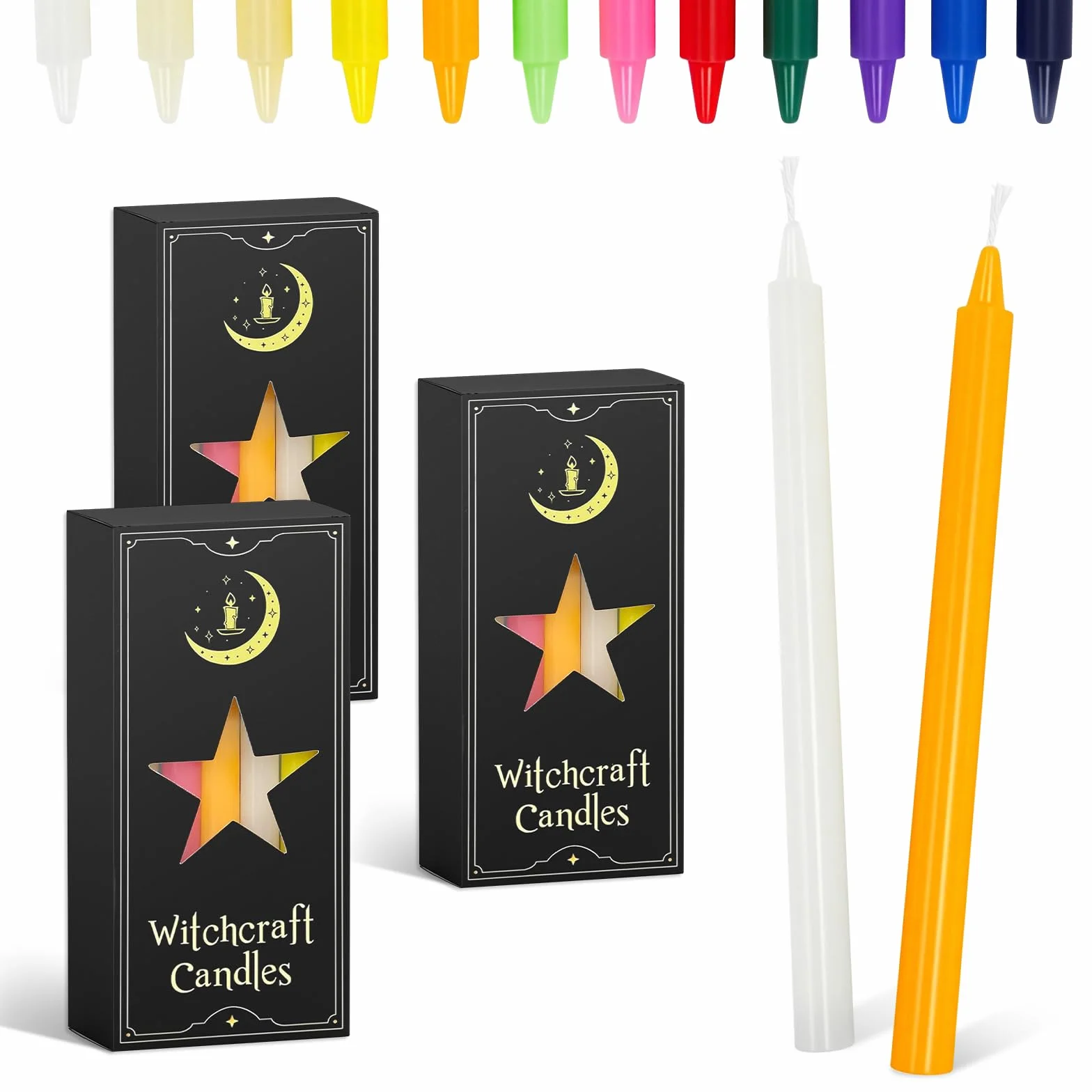 Velas Puntiagudas Cónicas Decorativas 1,2 x 16 cm 36 Piezas para Hogar