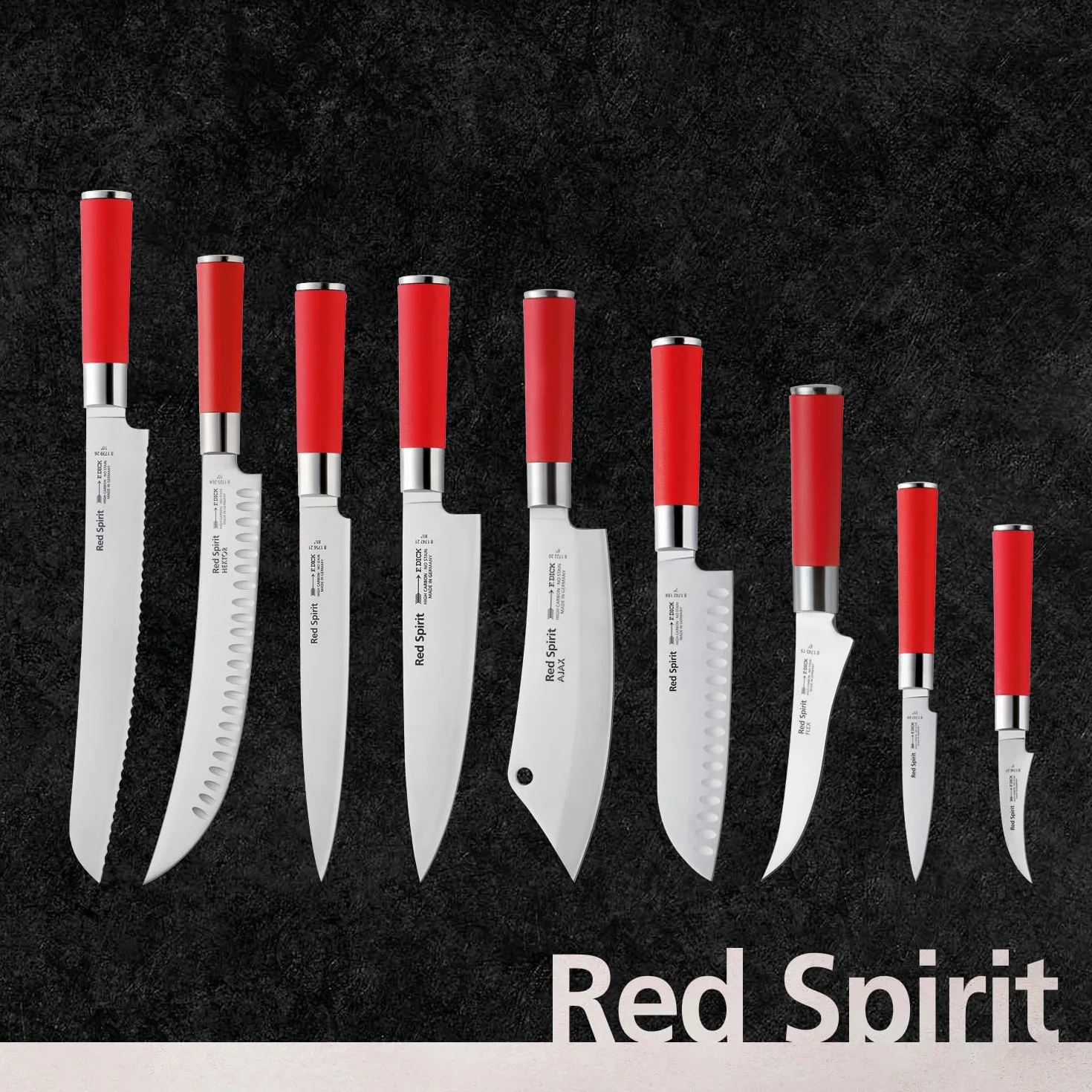 Mondador F. DICK Red Spirit cuchillo multiusos 9 cm acero X50CrMoV15 inoxidable 56 HRC