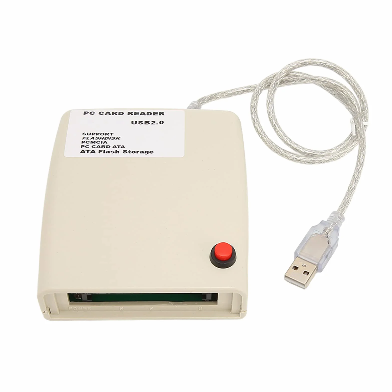 Lazmin112 Lector de Tarjetas PCMCIA USB 2.0, Lector de Tarjetas de Almacenamiento de PC Externo de 68 Pines, Transmisión Estable de 20 G Lector de Tarjetas ATA de Chip Fuerte Plug Play