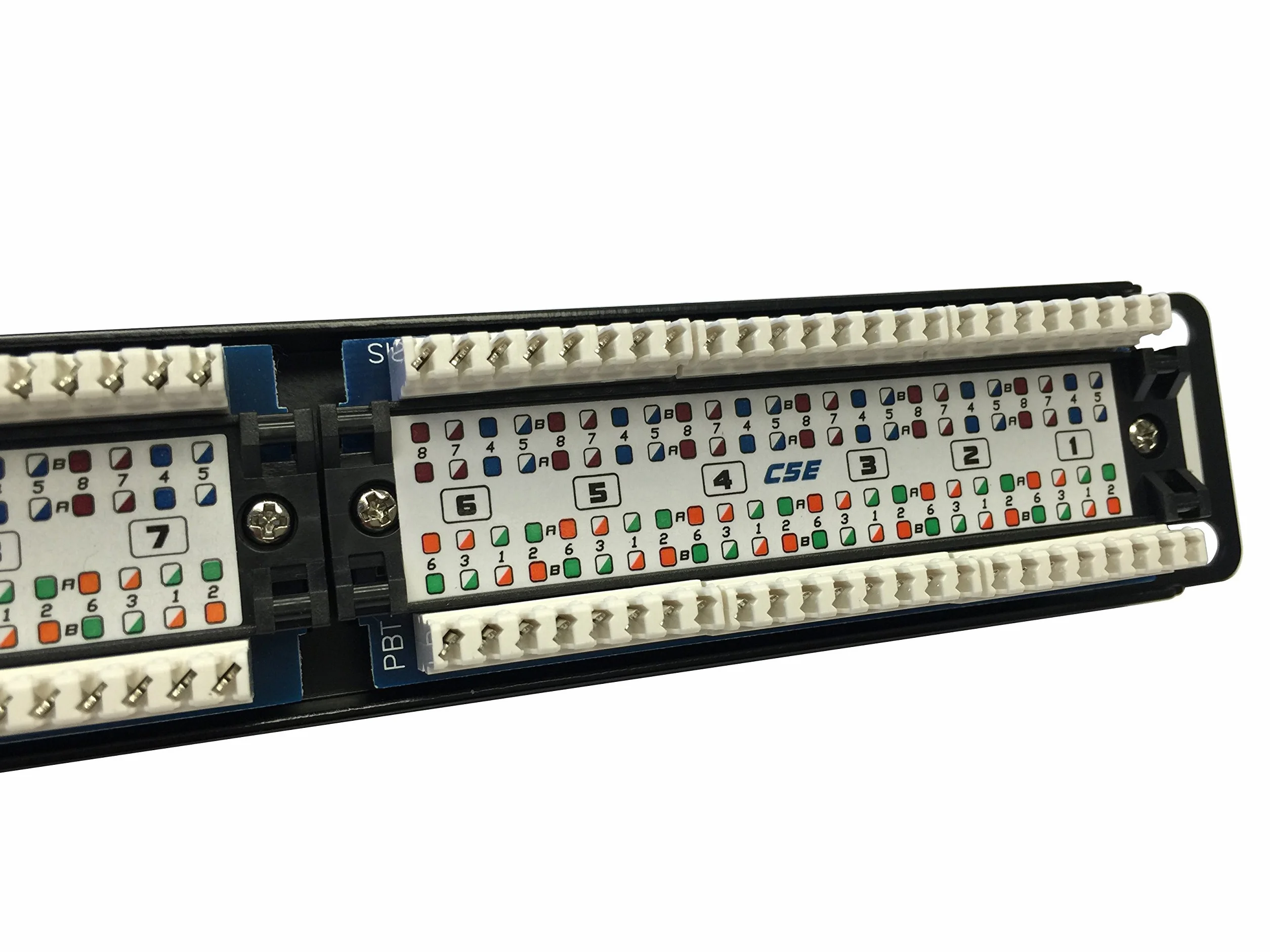 Equip Cat5e - Panel de conexiones (48,3 cm/19", 1HE (24 puertos, RJ45), color negro