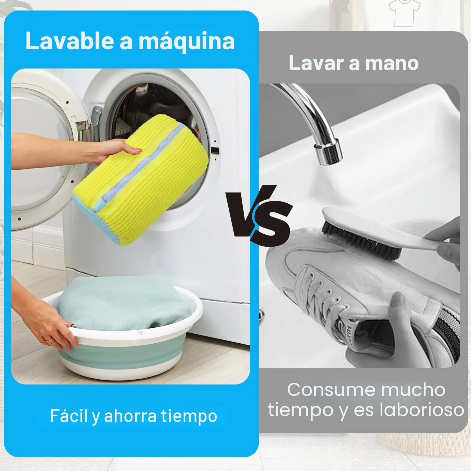 Bolsas para Lavar Zapatillas en Lavadora, Reutilizable Malla 360° con Cremallera, Funda para Zapatos, Amarillo