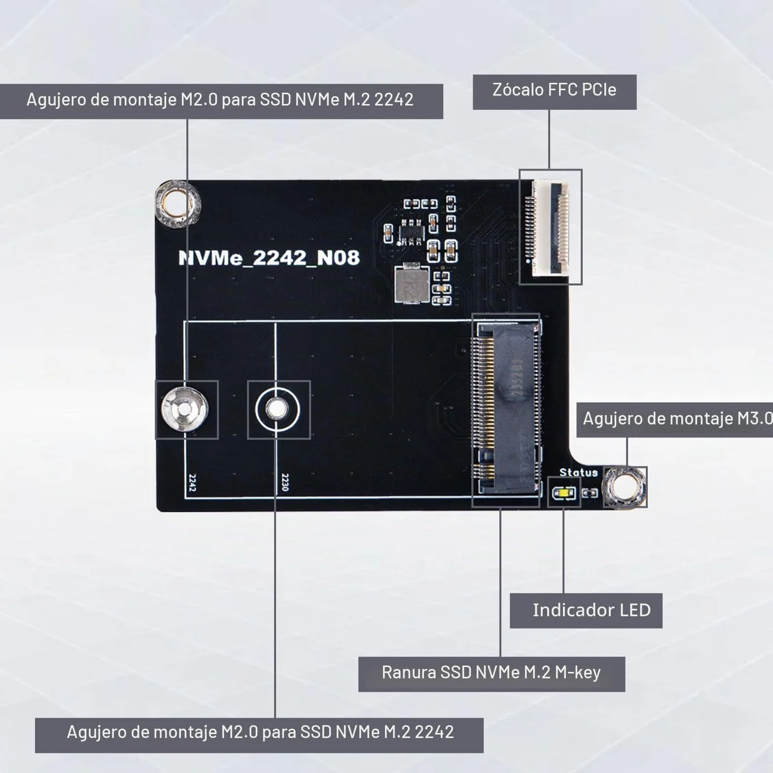 GeeekPi Funda retro Game5Pi con placa M.2 NVMe PCIe N08 y Armor Lite V5 Active Cooler para Raspberry Pi 5
