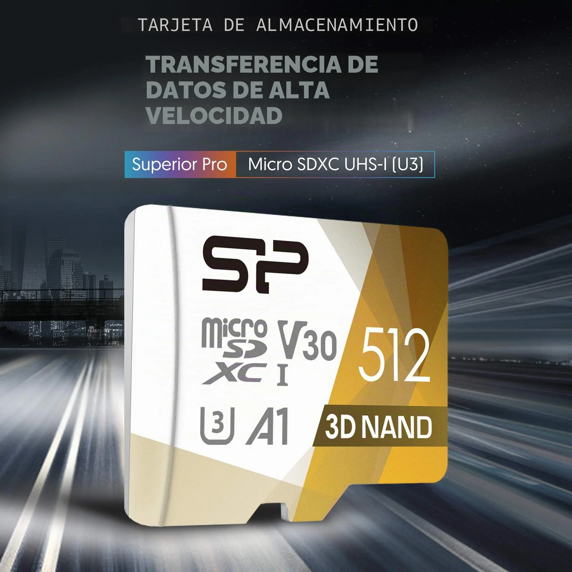 Silicon Power 512GB Superior Pro microSDXC UHS-I (U3), V30 4K A1, High Speed MicroSD Card with Adapter