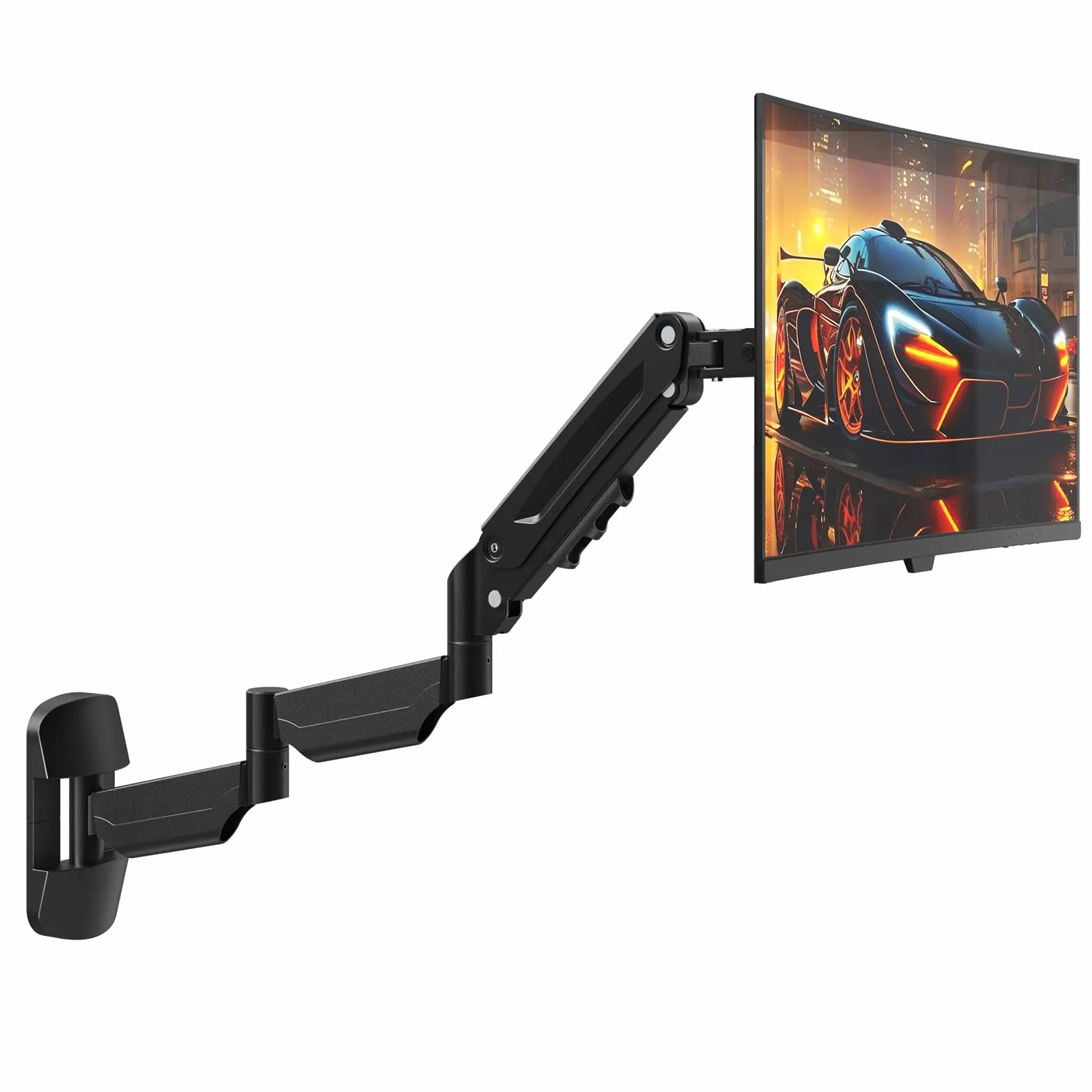 Soporte de Pared Extralargo para Monitor de 17 a 32 Pulgadas, Brazo de Pared Articulado para Monitor, Hasta 9 kg, VESA 75/100 mm, Negro