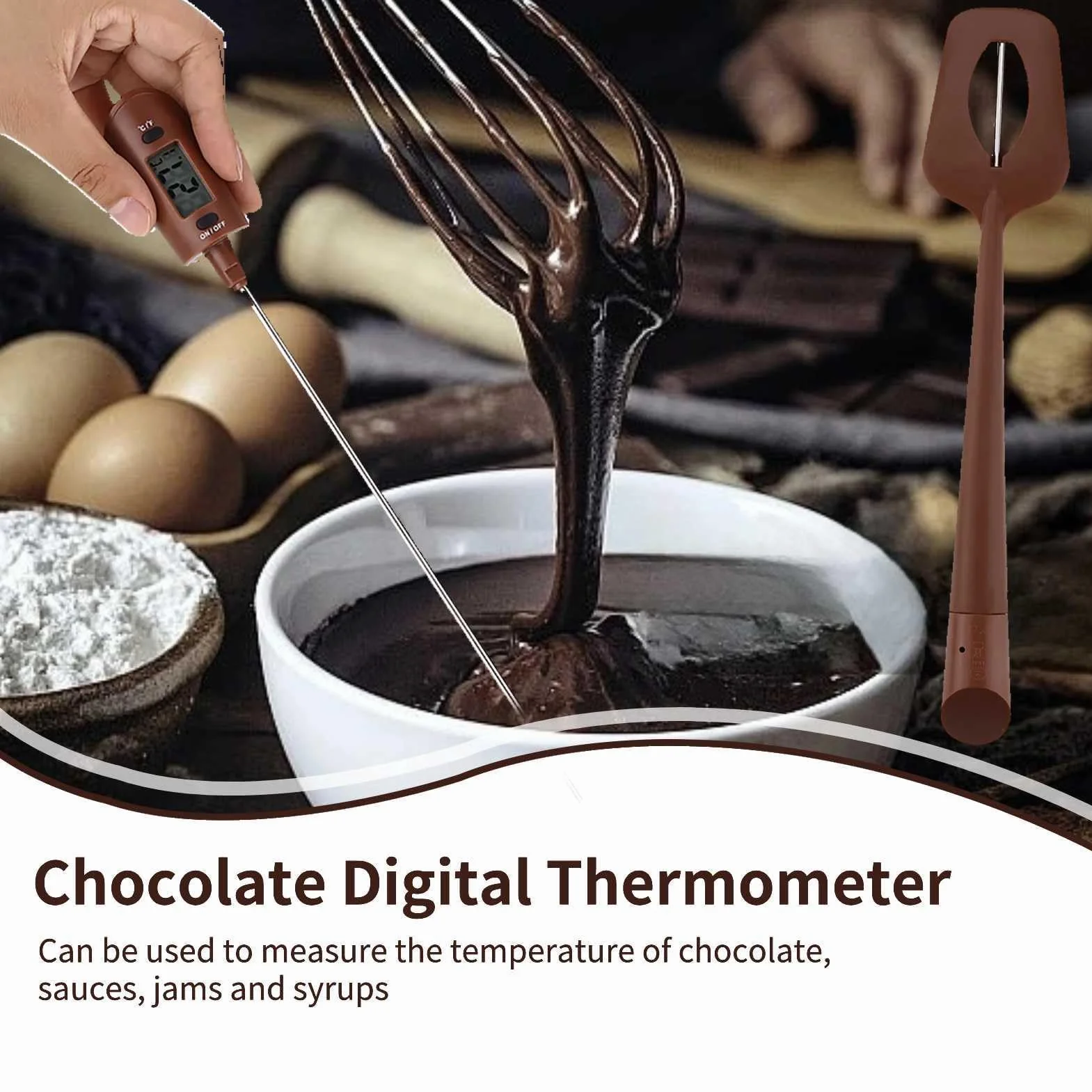 Termómetro Digital De Cocina Para Alimentos, Lectura Instantánea, Carne, Leche, Chocolate, Barbacoa