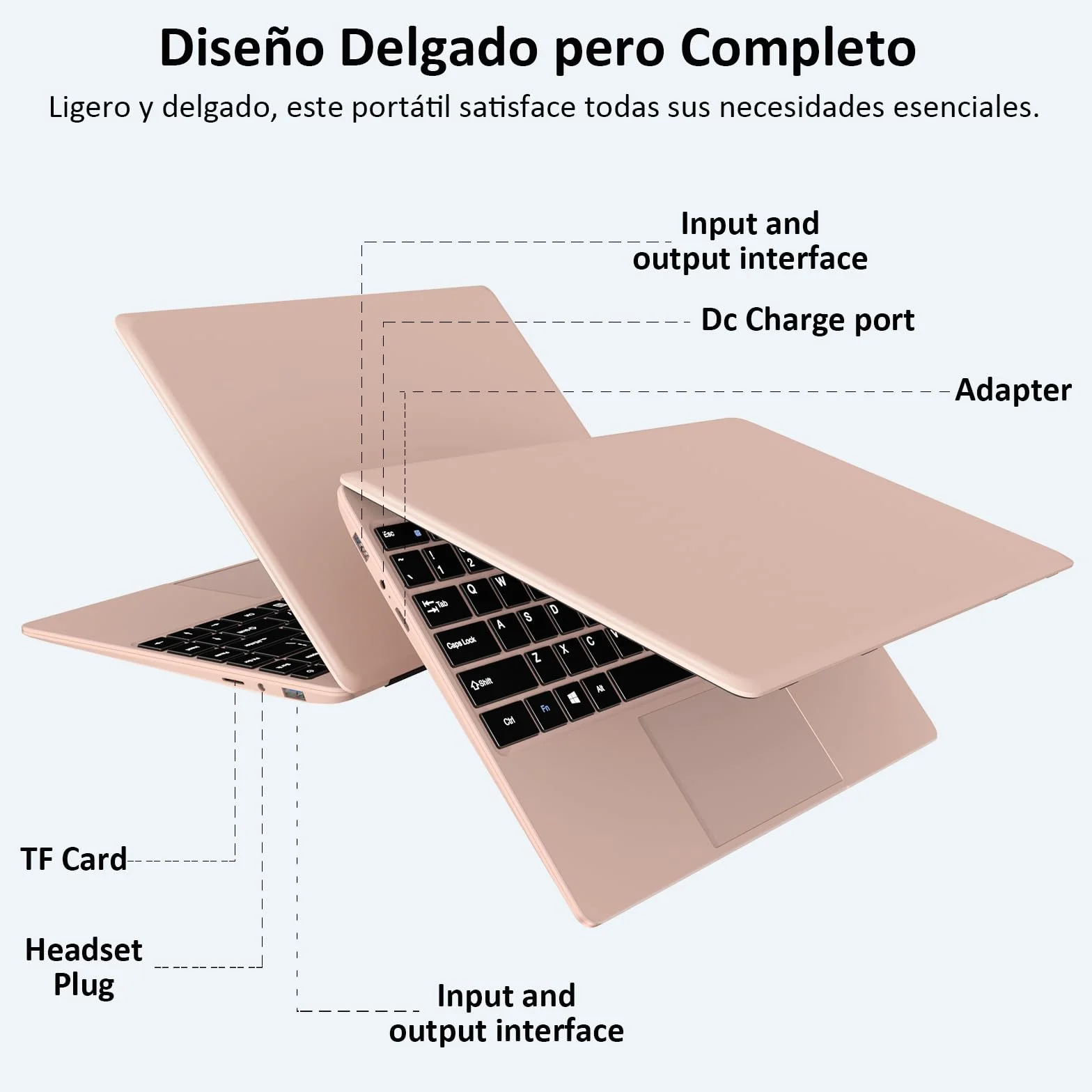 2026 Ordenador Portátil 14 Pulgadas hasta 2,8 GHz Celeron N4020 256GB SSD PC Portátils Soporta 1TB SSD Expansión con Ratón Inalámbricopara Trabajo-Estudio-Aprendizaje 1080 Mini Puerto Multimedia-Oro