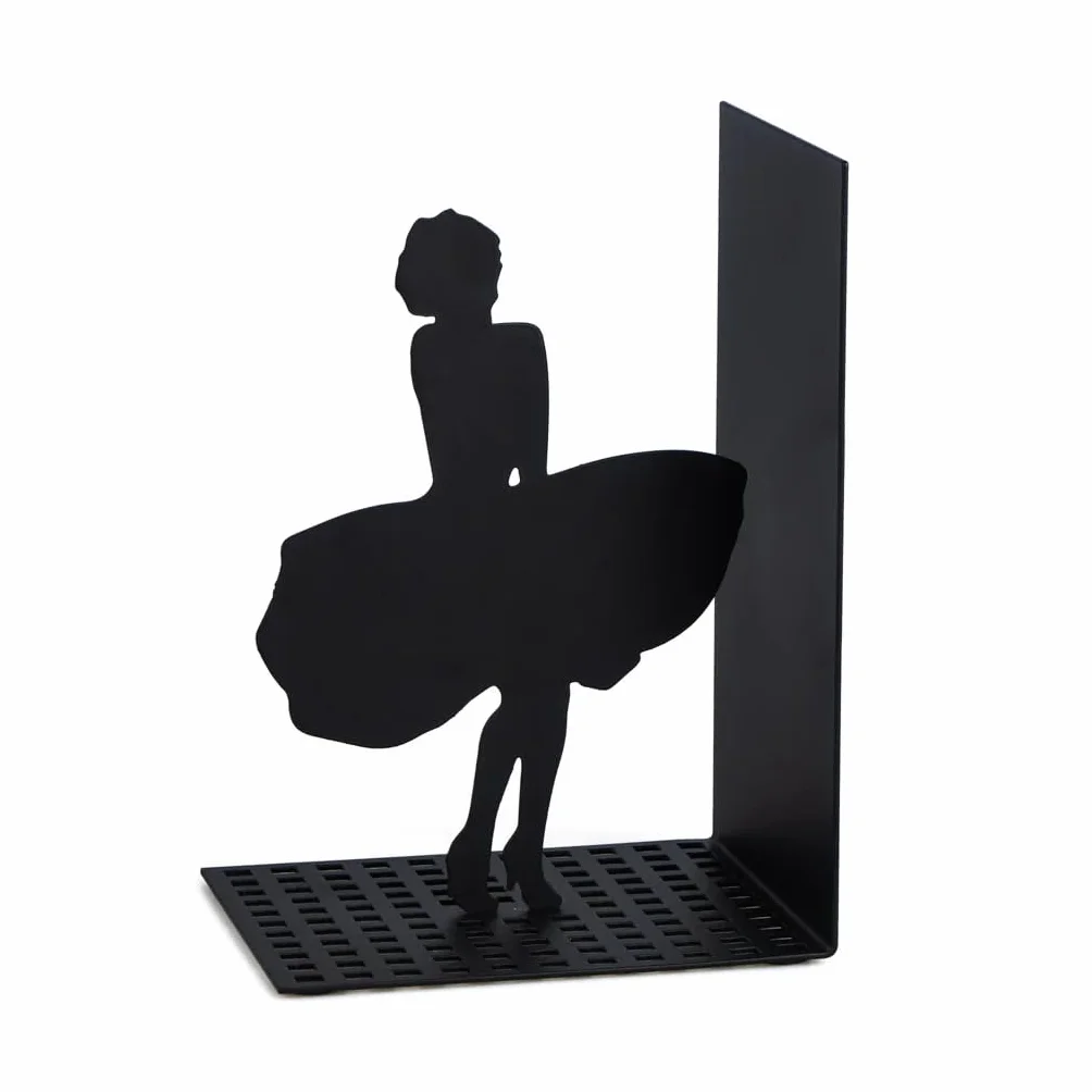 Balvi Marilyn sujetalibros decorativo metal negro diseño original