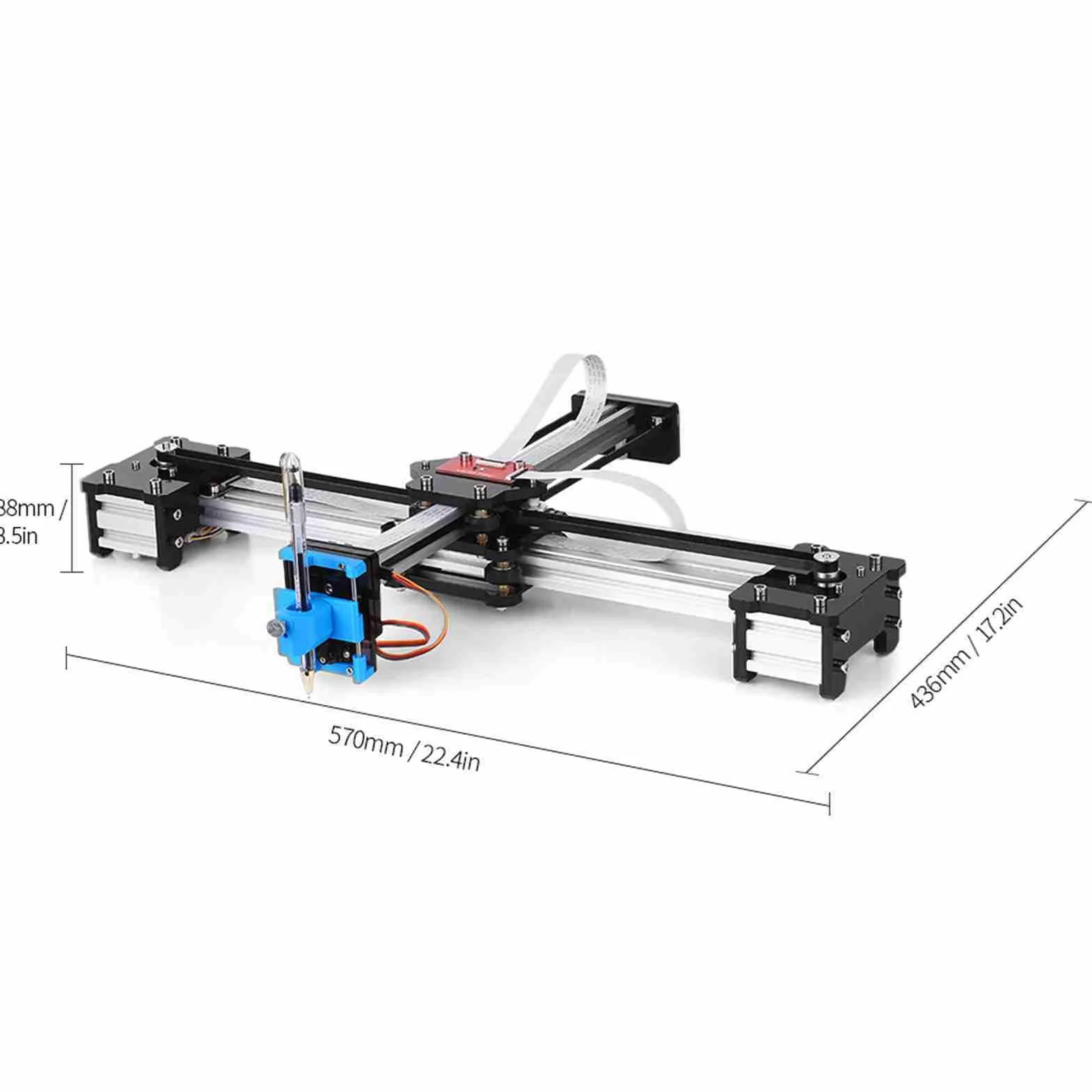 Plotter Pen Drawing Robot Robot Máquina de Dibujo Ensamblado para Escribir Silver (Enchufe de la UE)