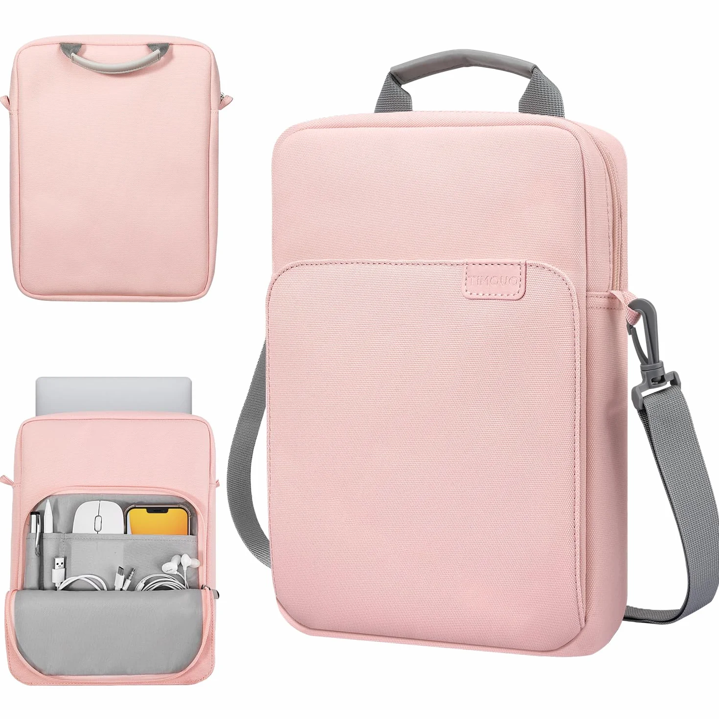 TiMOVO 9–11" Funda para Tableta con Correa para el Hombro, Compatible con iPad 11" A16 2025, iPad 10a 10,9"/10,2", Galaxy Tab A9+/A11 Plus 11", Rosa