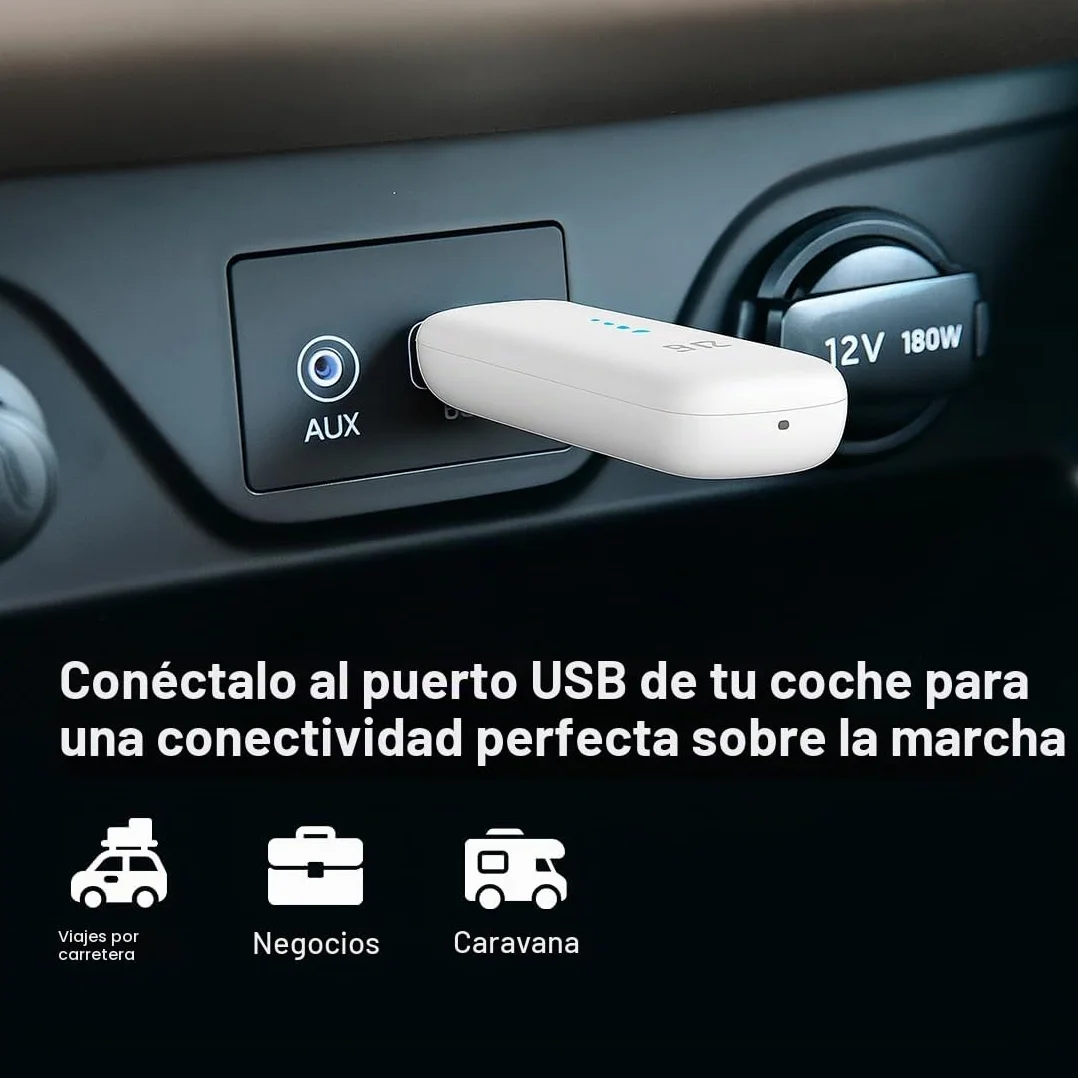 ZTE MF79N, módem USB Wi-Fi Desbloqueado, Punto de Acceso Wi-Fi de Viaje de bajo Costo a 10 Dispositivos, Puertos de Antena Externa + 2 años de garantía (Blanco)
